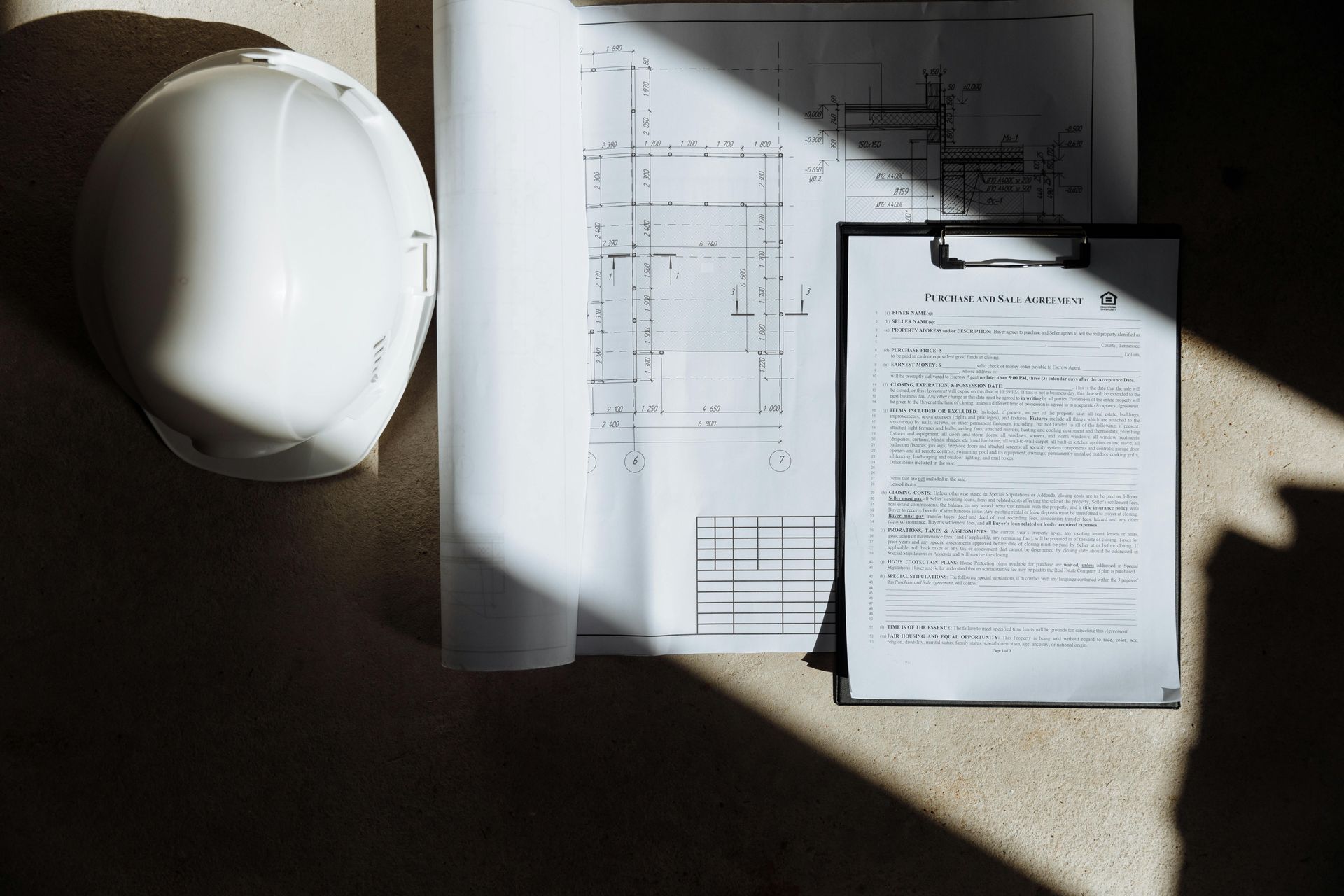 Construction site inspection for residential development