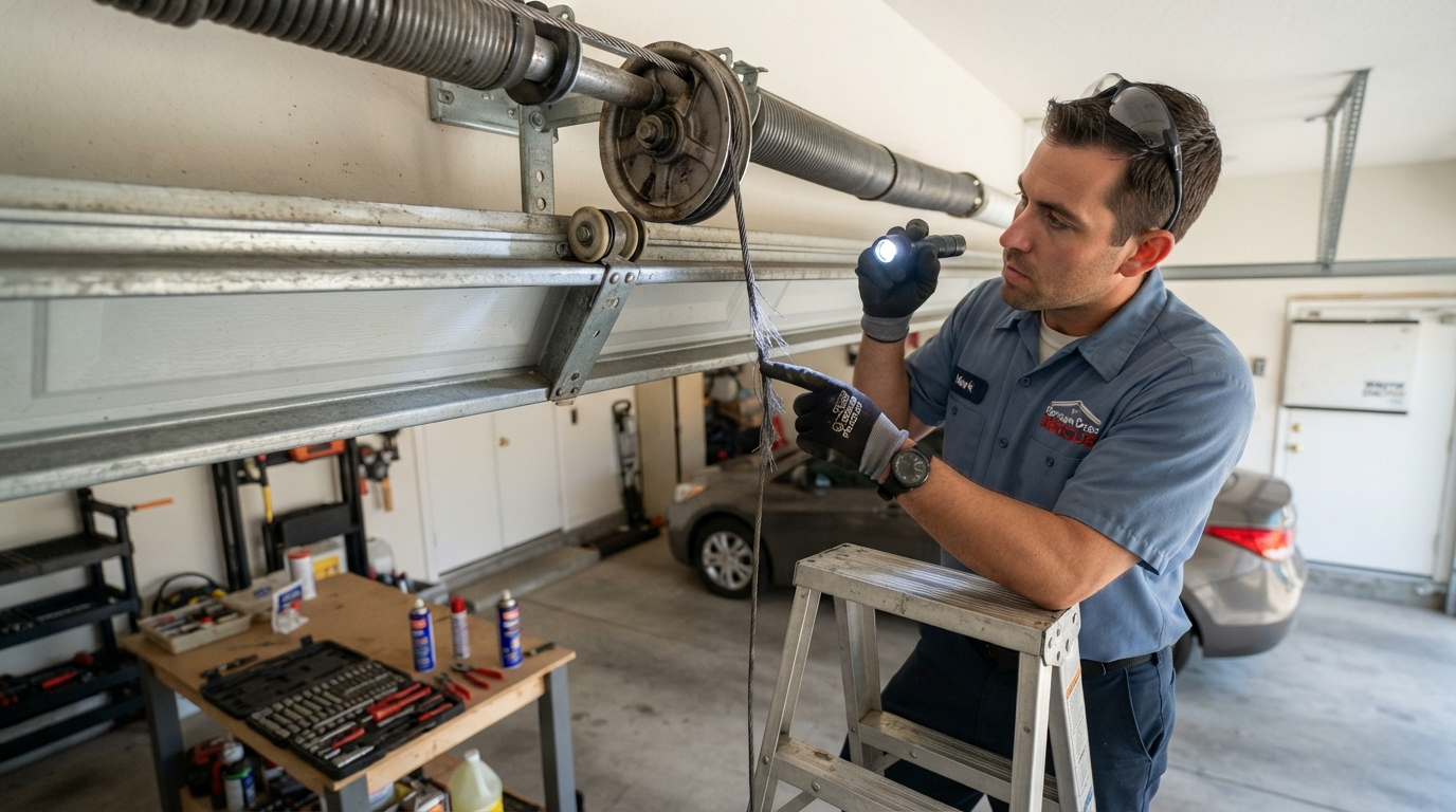 Garage Door Cable Popped Off the Pulley? Covington Repair