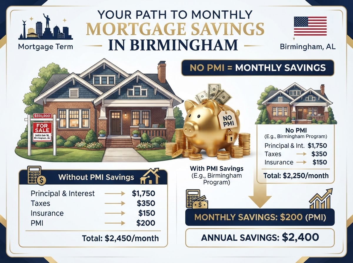 No Private Mortgage Insurance (PMI)