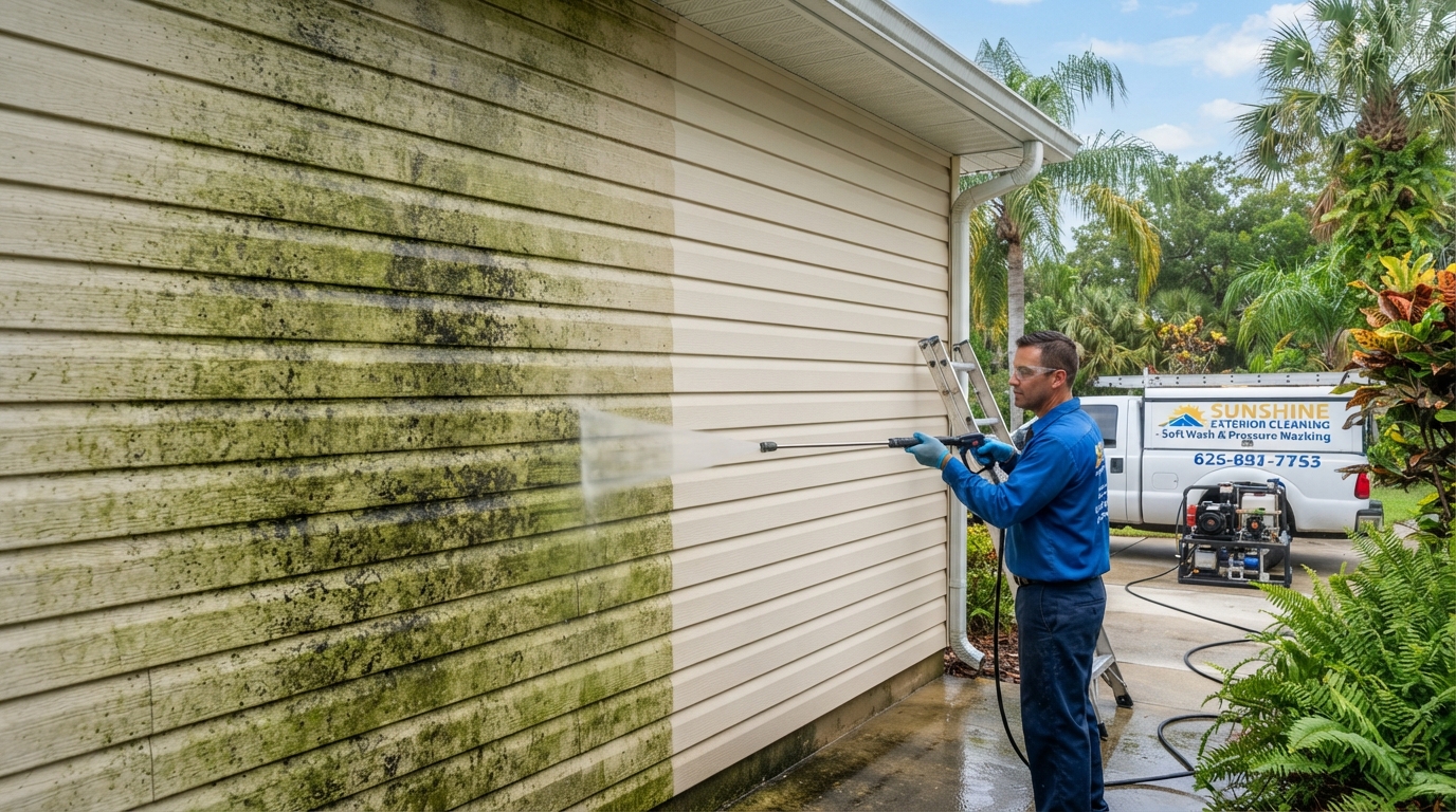 Soft Washing vs. High Pressure Washing: What’s the Difference? — ProWash exterior cleaning guide for Tallahassee homeowners