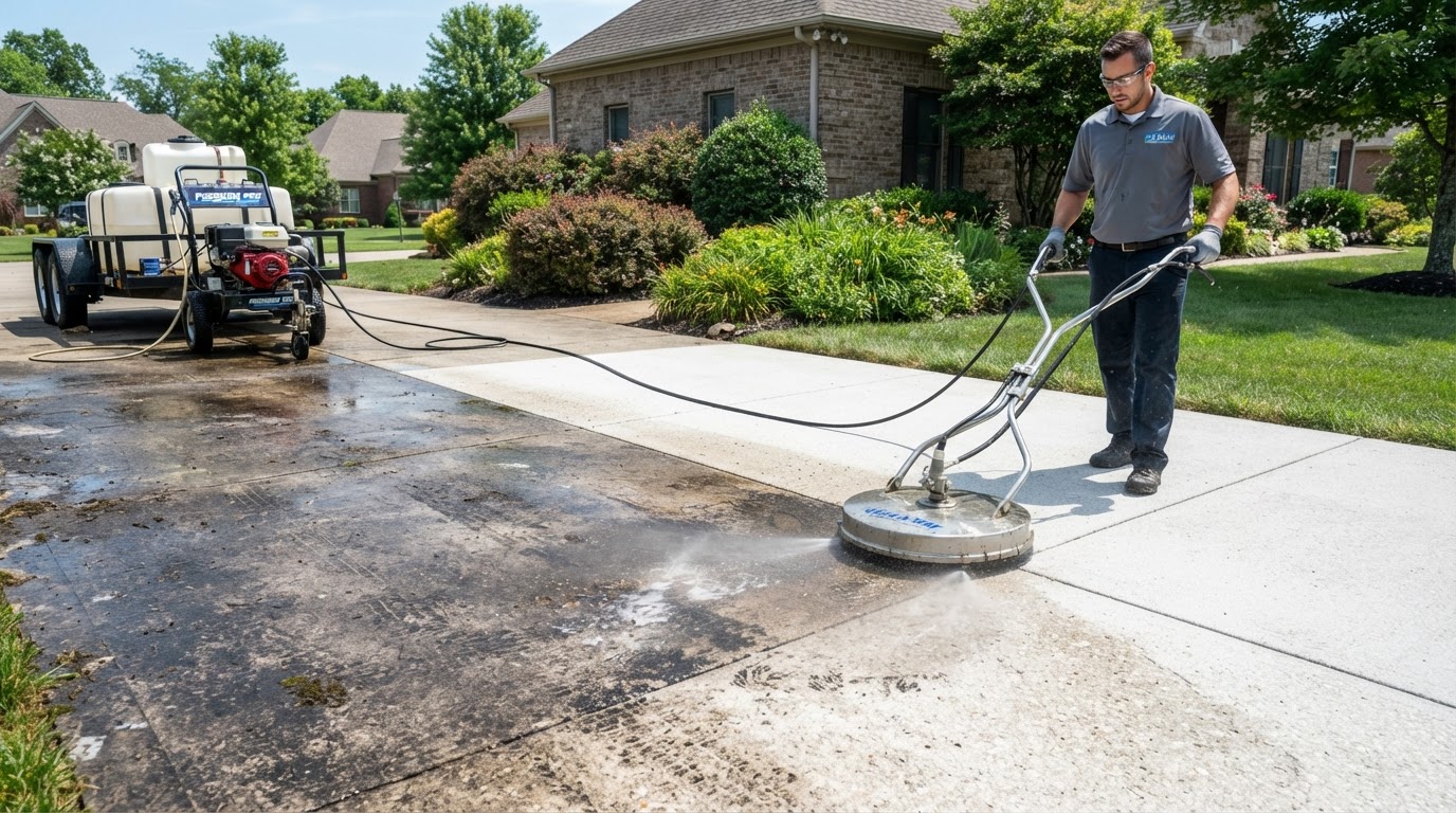How to Remove Stubborn Oil Stains and Tire Marks from Your Concrete Driveway — ProWash exterior cleaning guide for Tallahassee homeowners