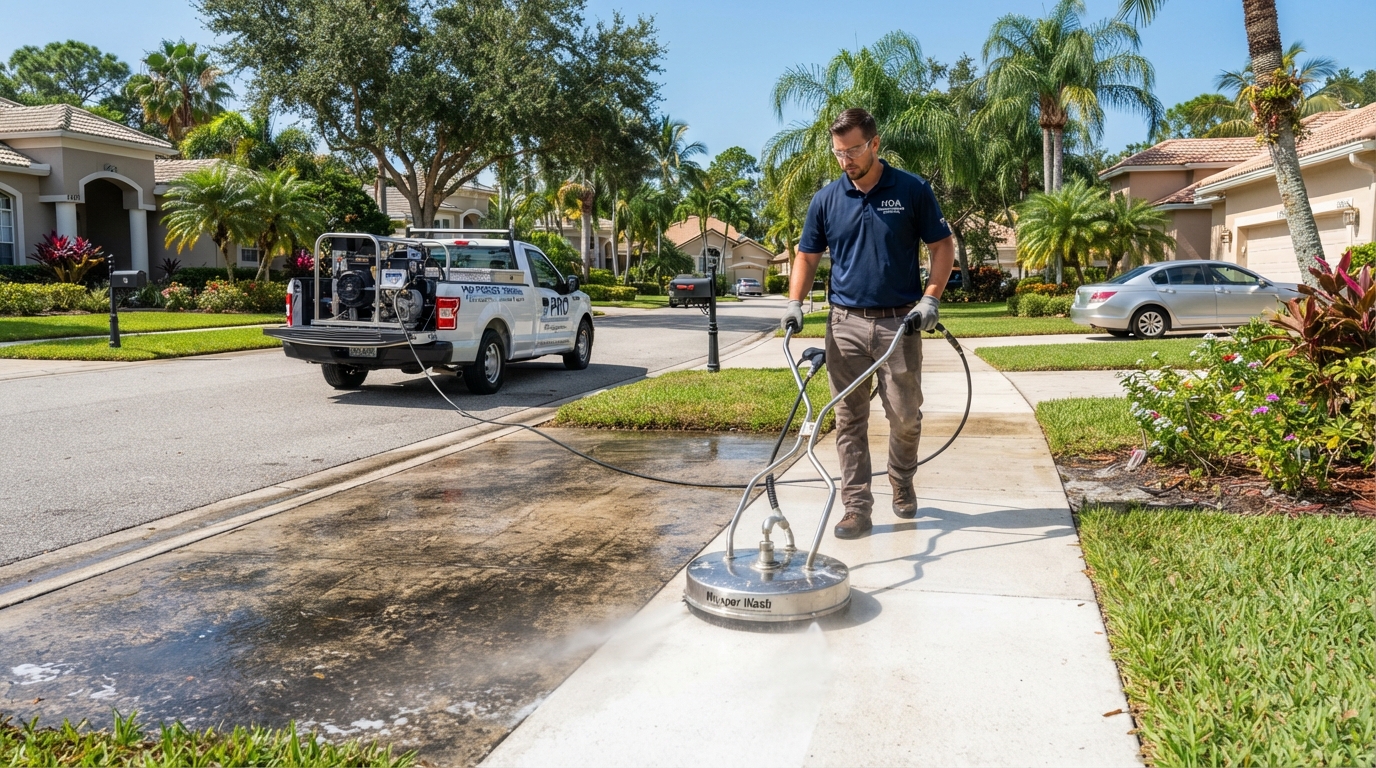 How to Clean & Maintain Concrete Sidewalks for HOA Compliance in Tallahassee — ProWash exterior cleaning guide for Tallahassee homeowners