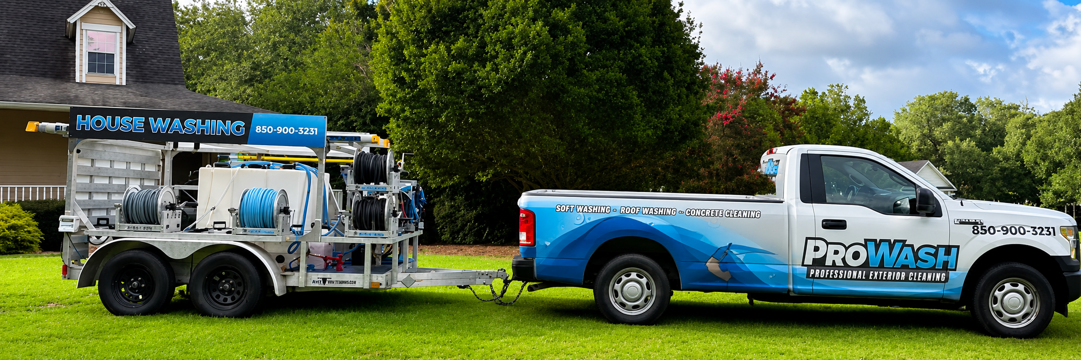 ProWash state-of-the-art commercial pressure washing rig and professional cleaning equipment in Tallahassee, FL