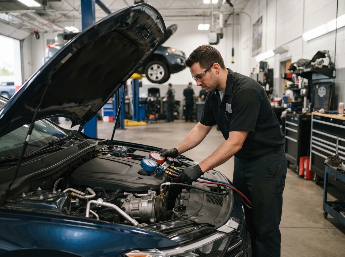 A/C diagnostic and repair at Build Right Transmission Houston