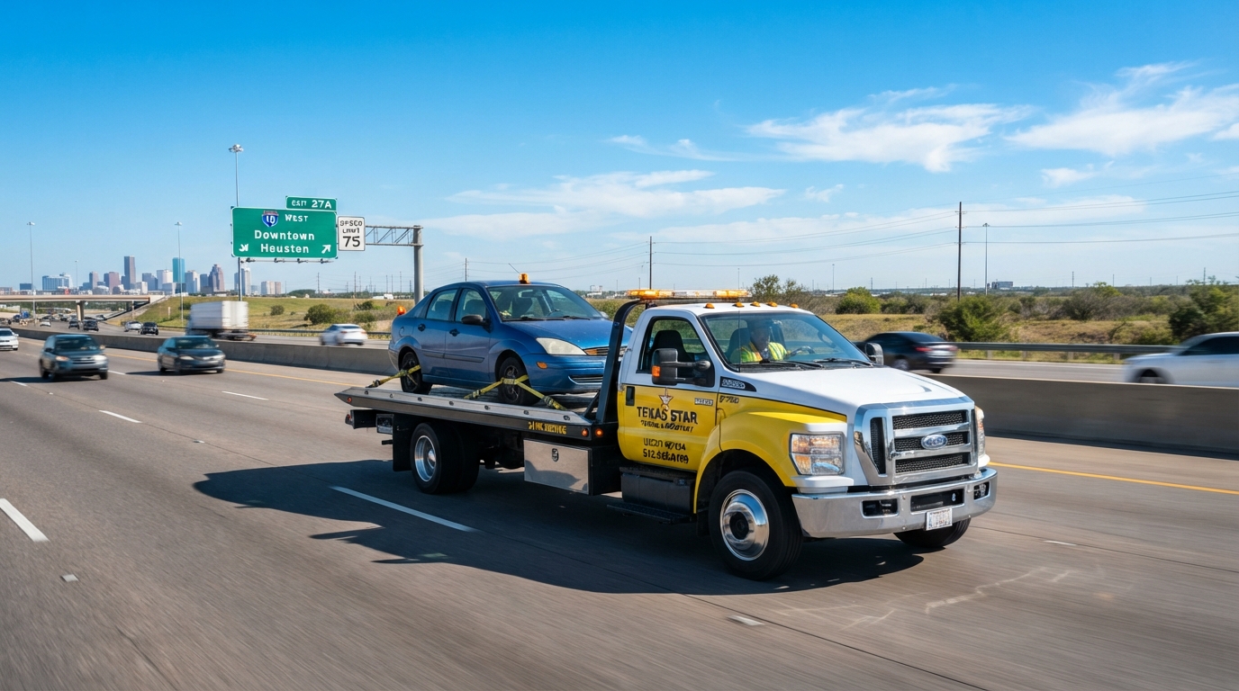 Towing service available through Build Right Transmission Houston