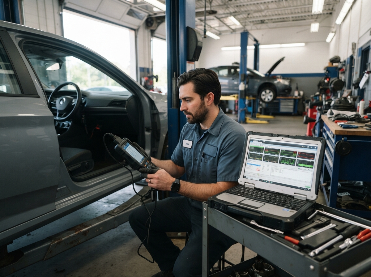 Computer diagnostic services at Build Right Transmission Houston