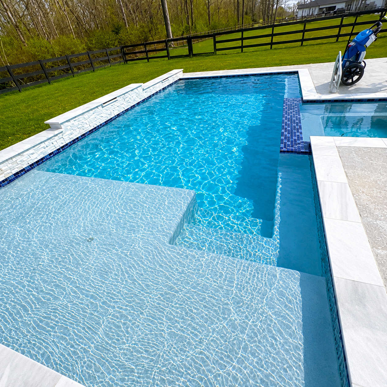 Pool cleaning service in Durham backyard pool