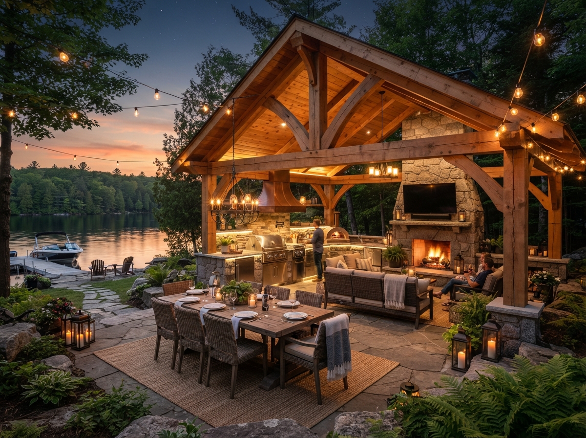Timber Frame Pavilion & Kitchen