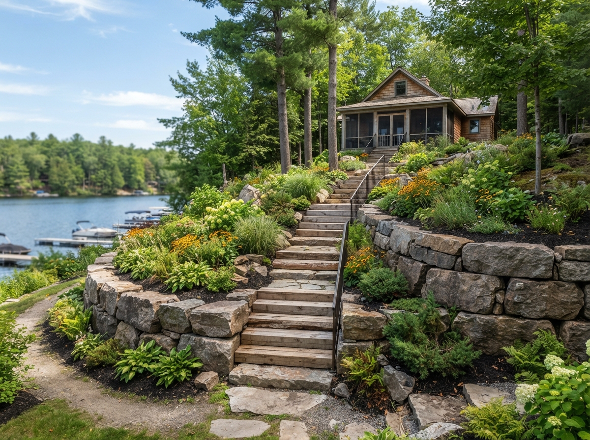Armour Stone Retaining Wall