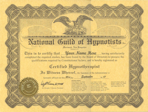 National Guild of Hypnotists Certification