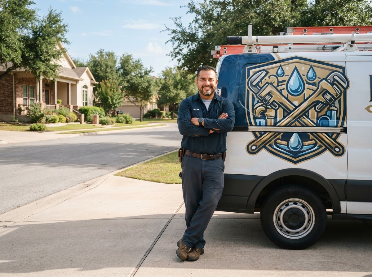 Right Fit Plumbing Solutions service van in Central Texas