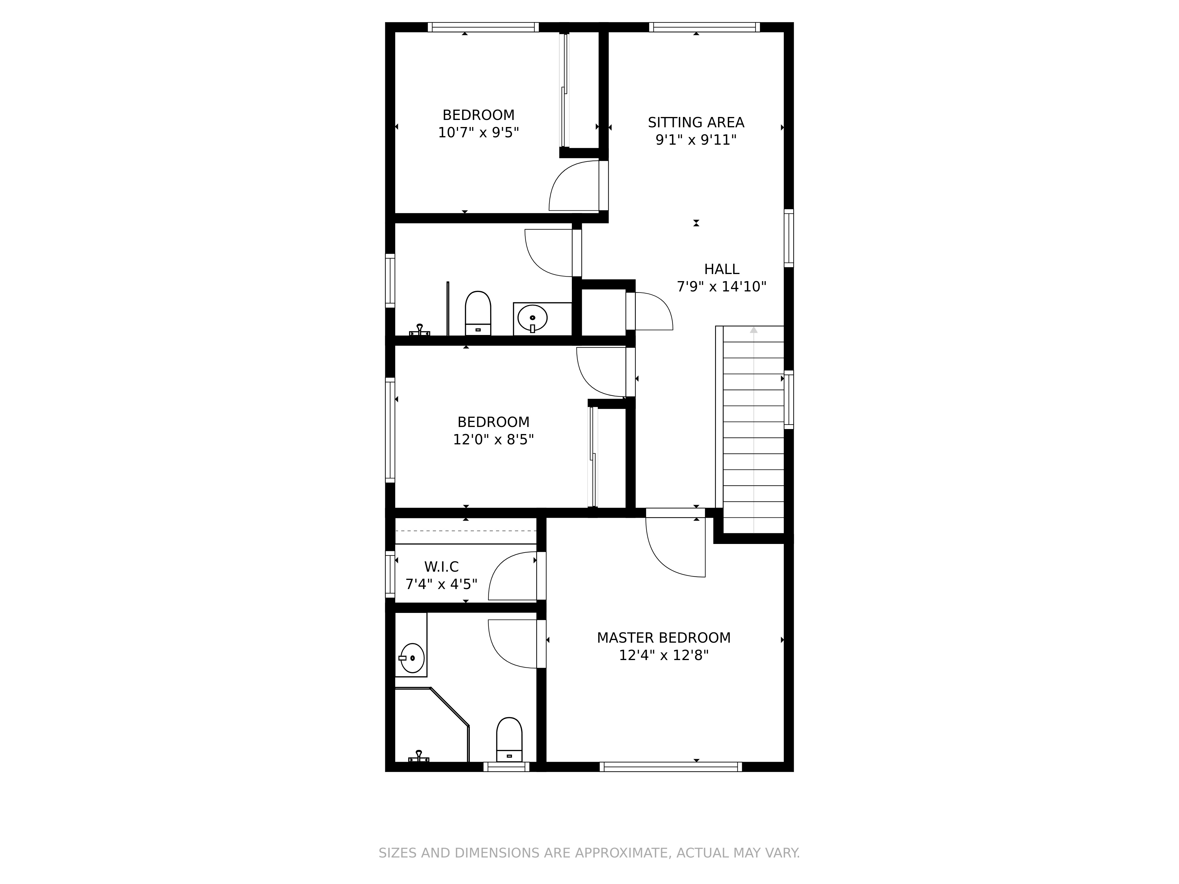 Upper Level 2D Floor Plan (Floor 2)