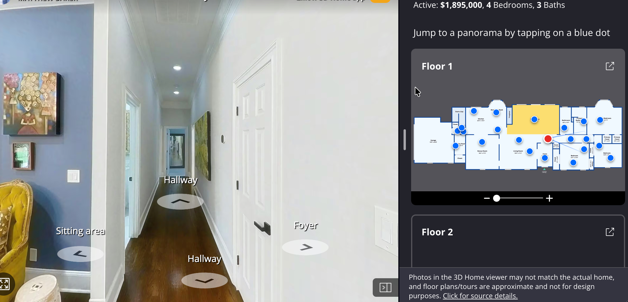 Zillow Interactive 3D Home Tour Sample