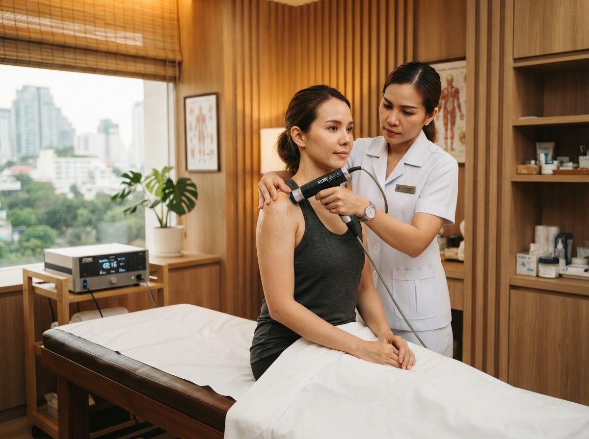 Shockwave / Ultrasound Therapy at YinYang Wellness Bangkok — licensed TCM treatment near BTS Asok