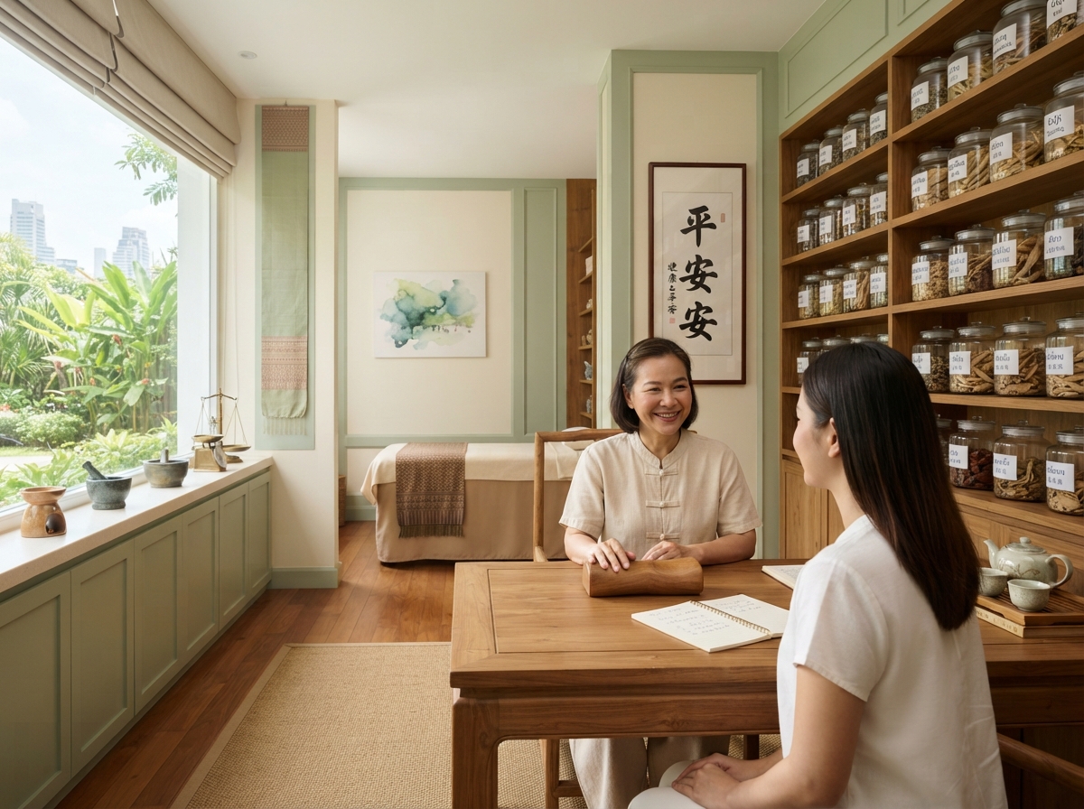 YinYang Wellness TCM consultation room in Bangkok
