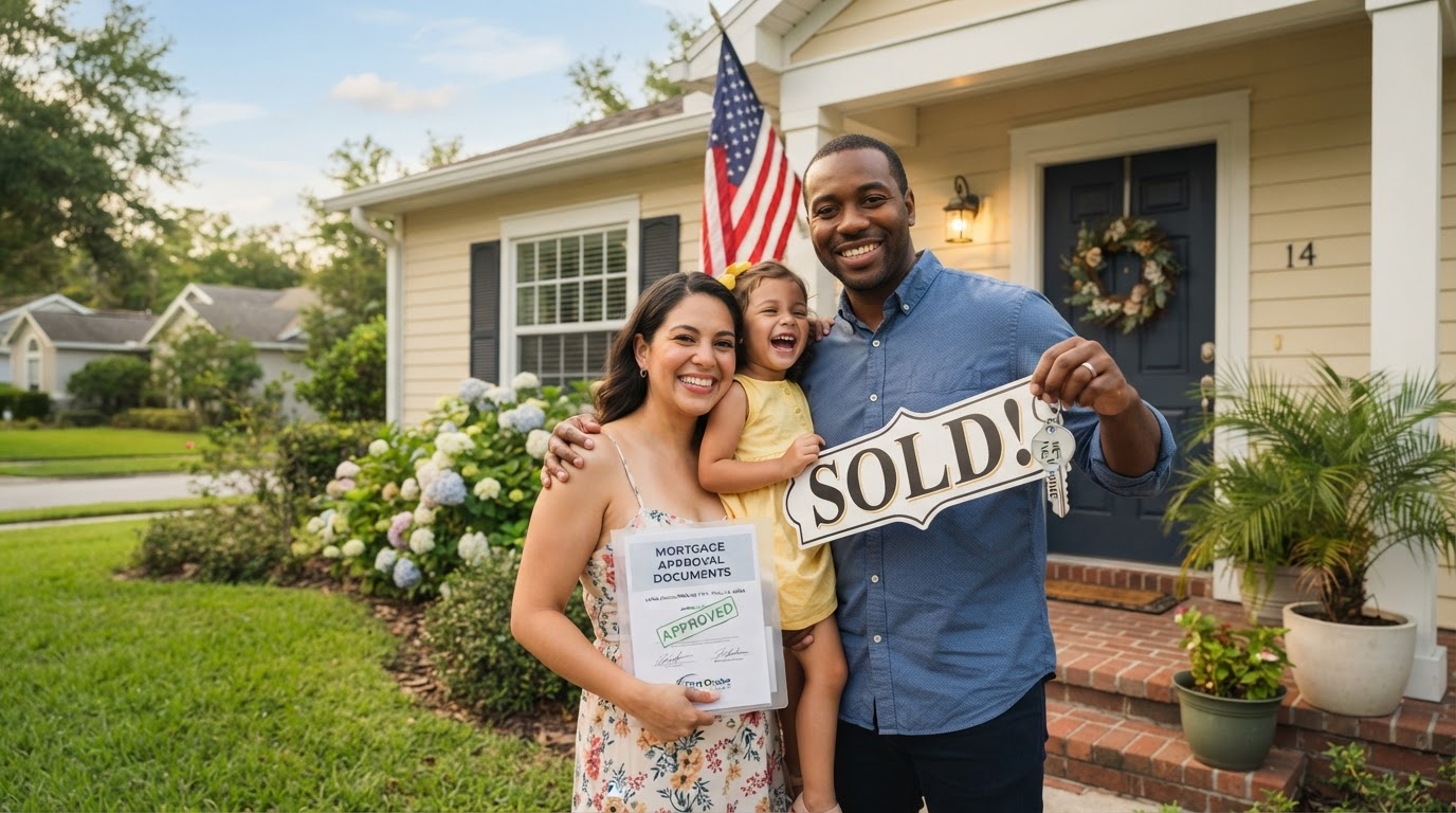 Homeowner reviewing building permit and code violation documents on a porch in New Jersey or Florida
