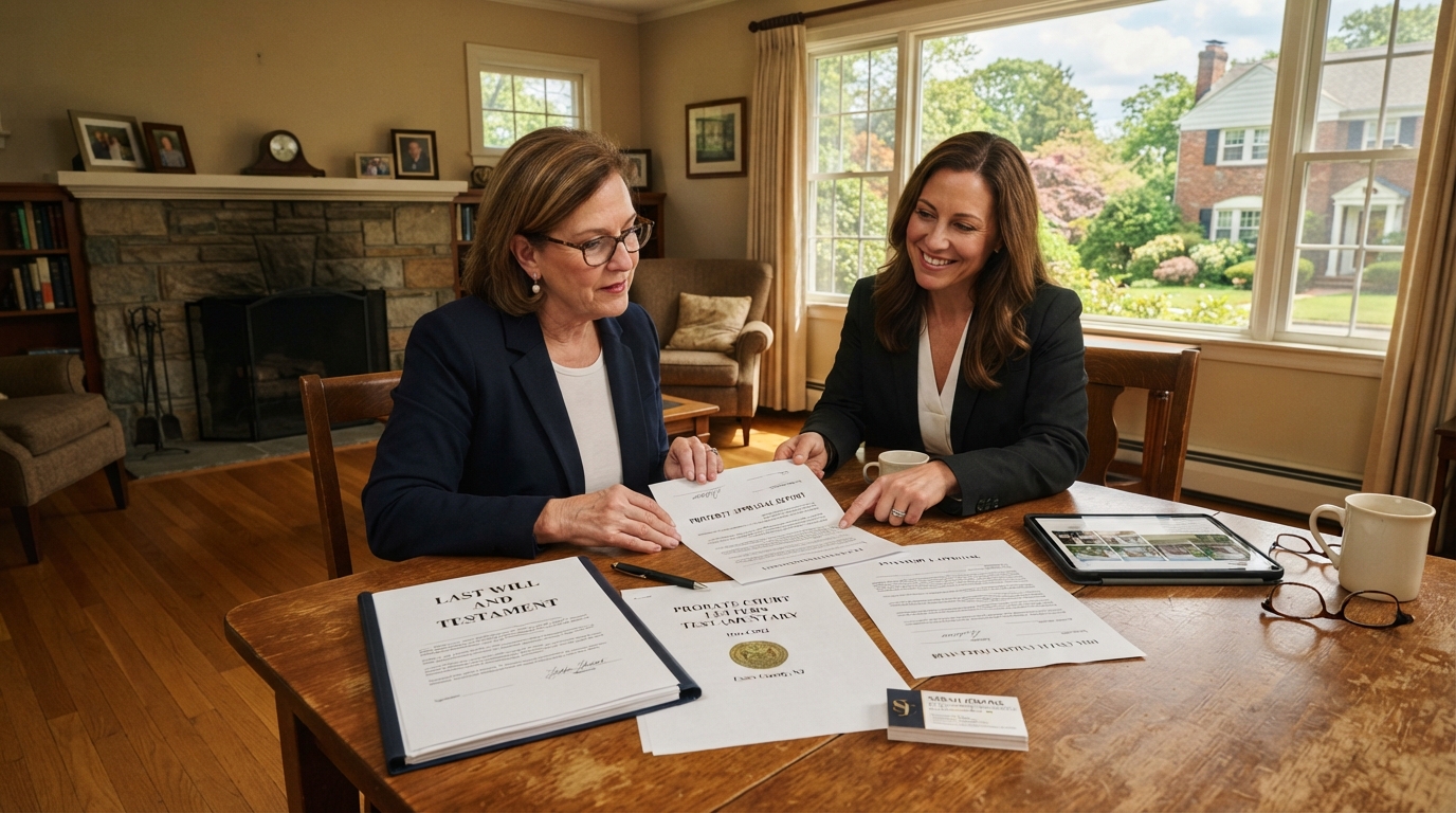 New Jersey probate home with legal documents