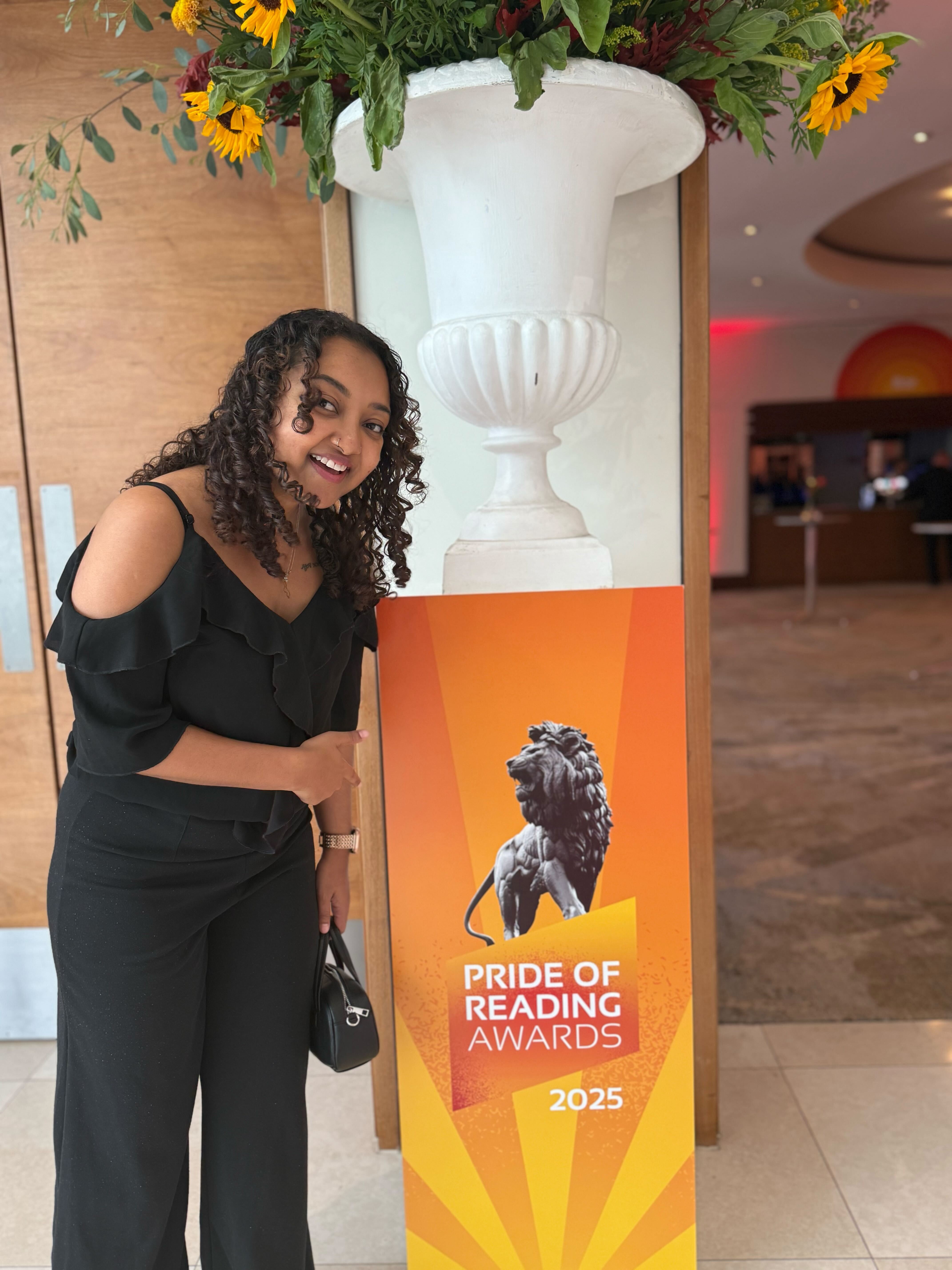 Apex team member at the Pride of Reading Awards 2025, where Apex won Great Place to Work