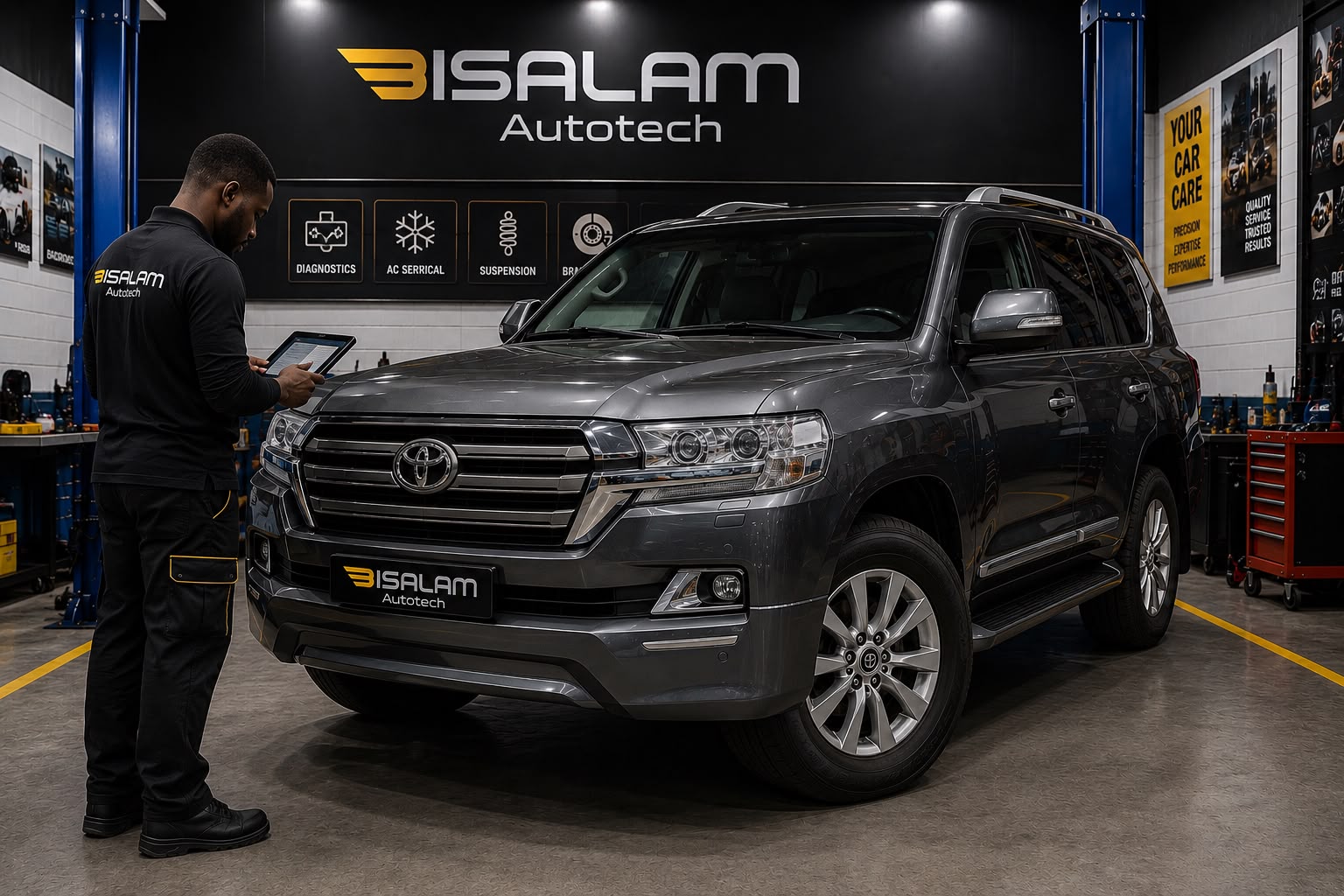 TOYOTA LAND CRUISER at Bi Salam Autotech workshop