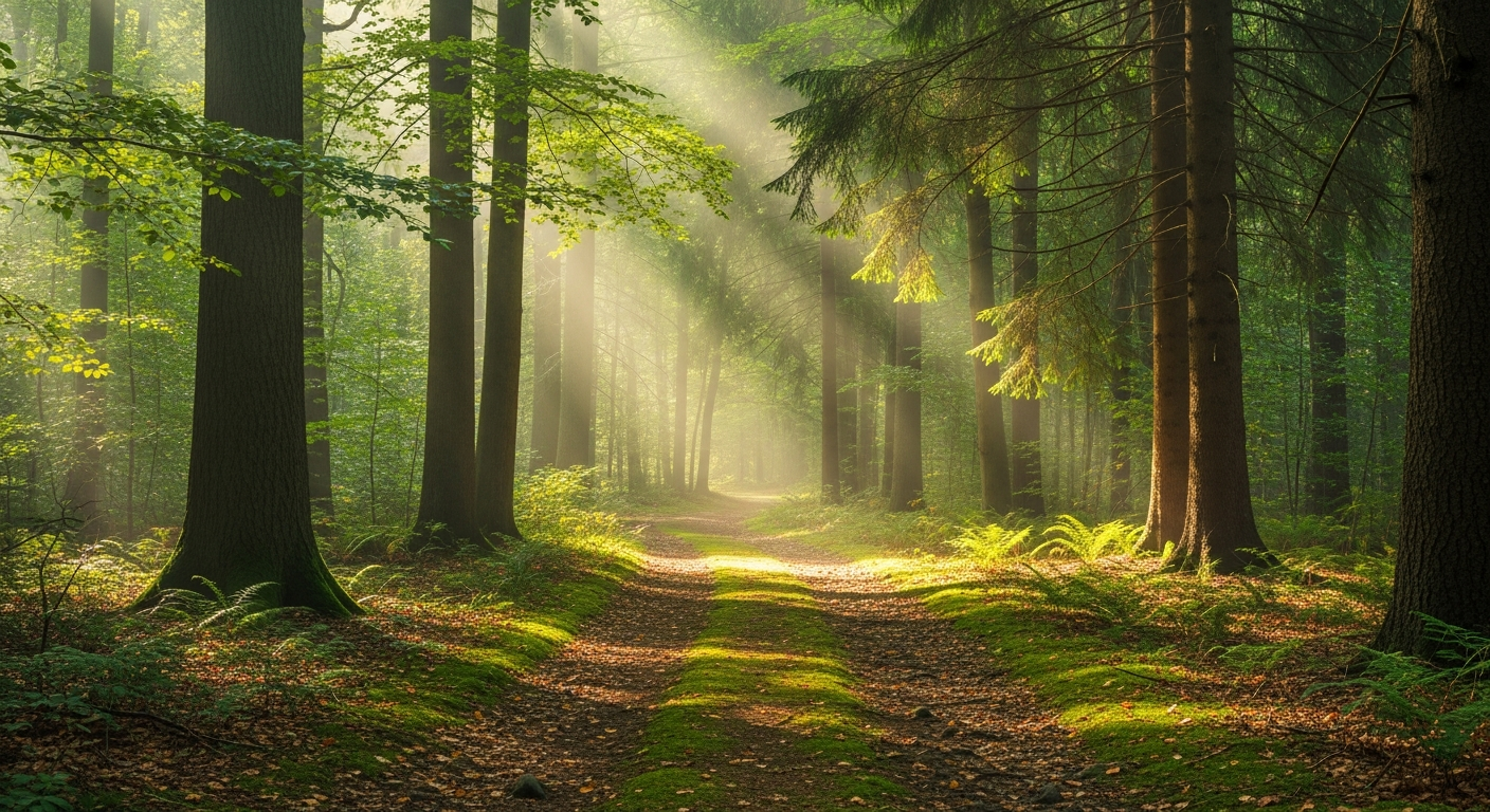 Peaceful forest path