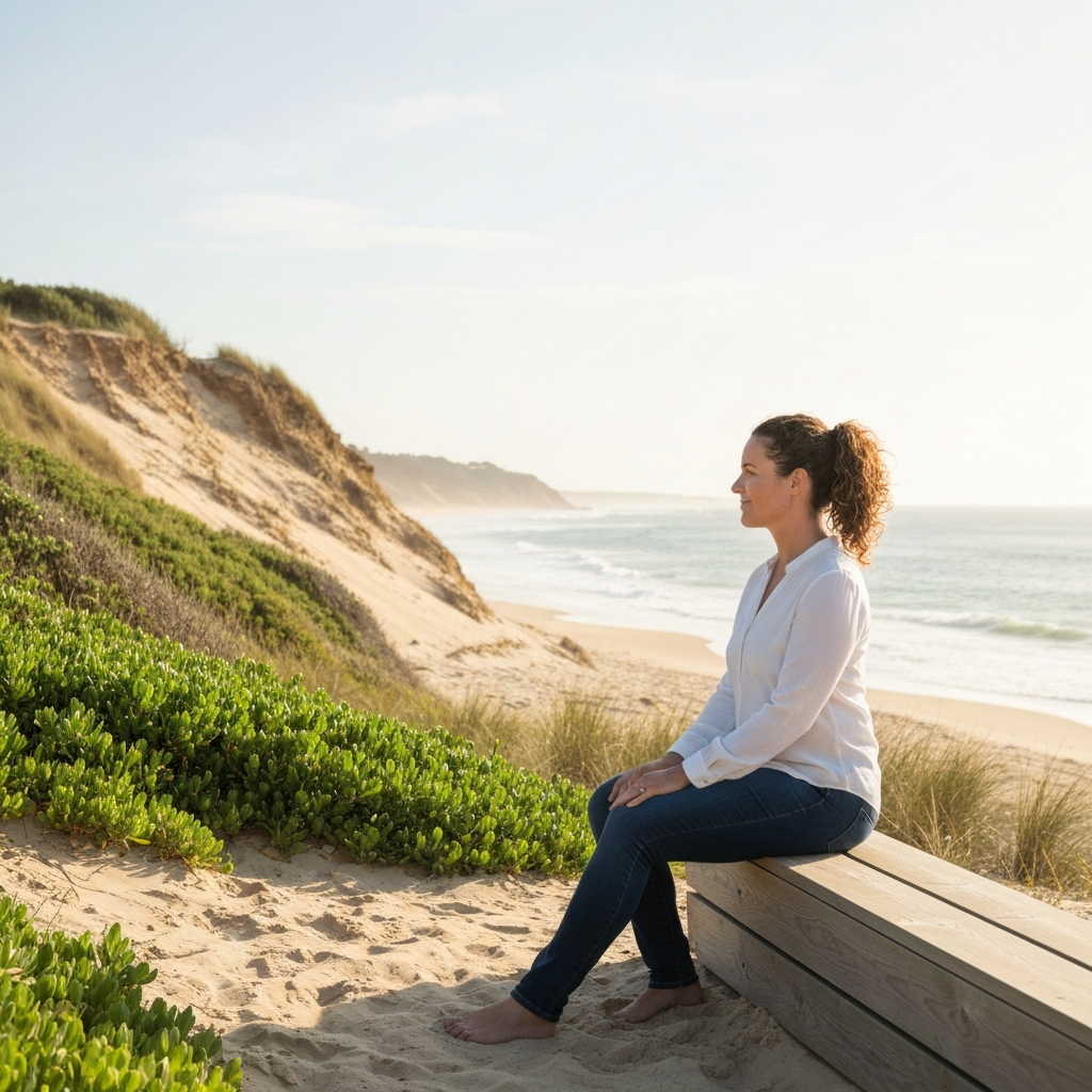 Peaceful coastal nature setting