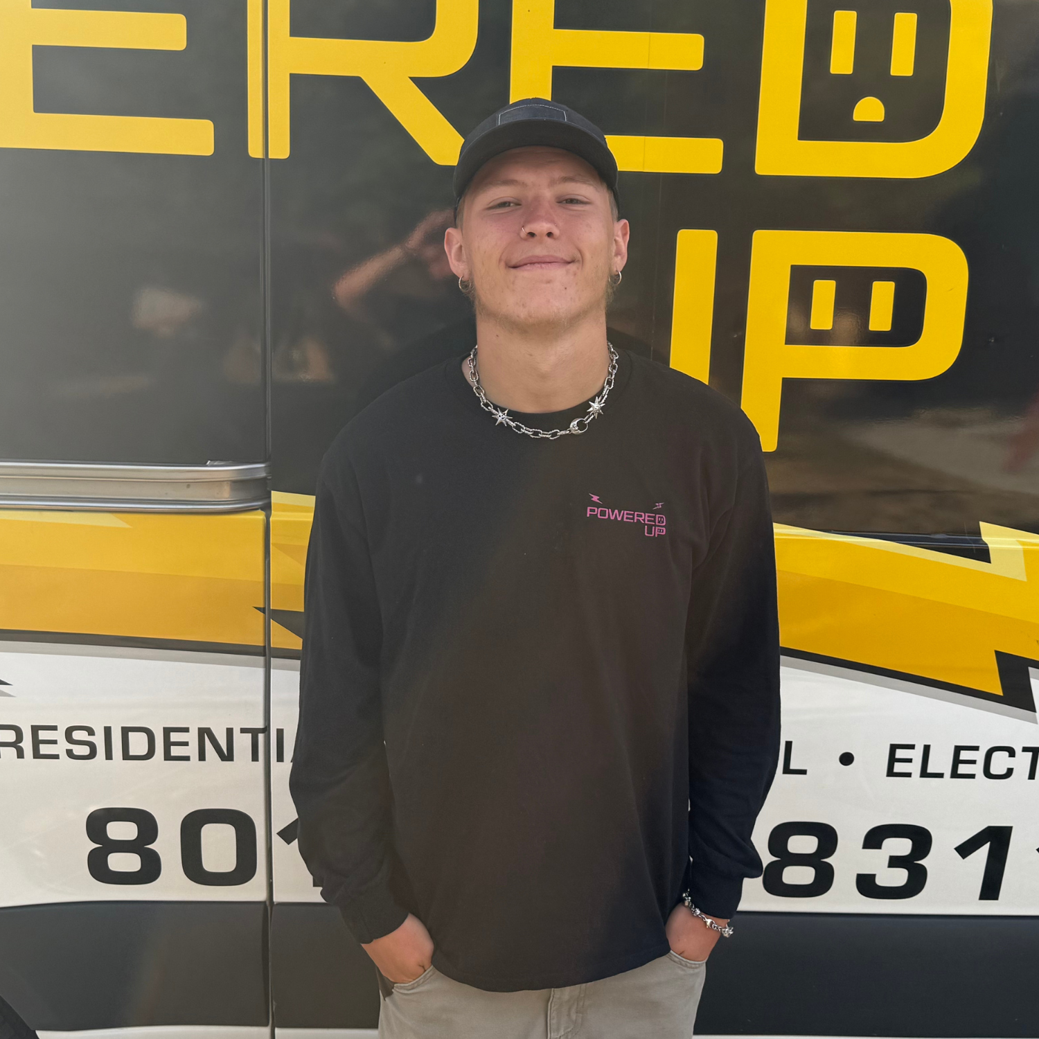Mason Thompson, Apprentice Electrician at Powered Up Inc.