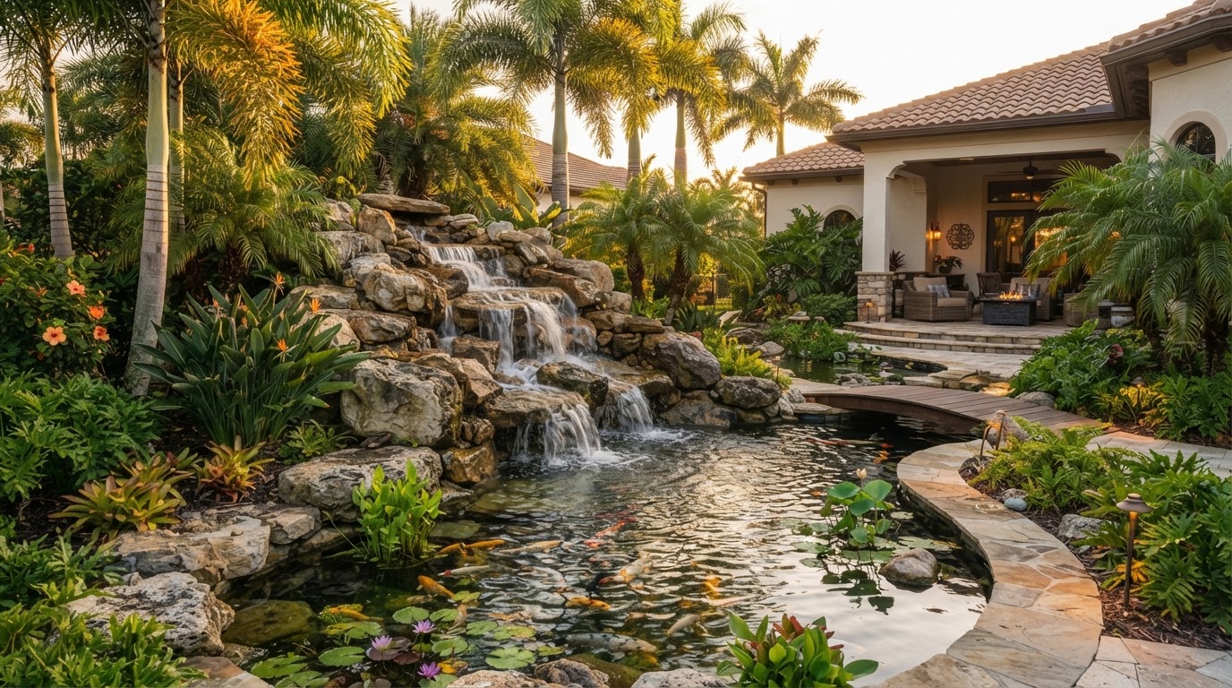 Landscape design in daylight