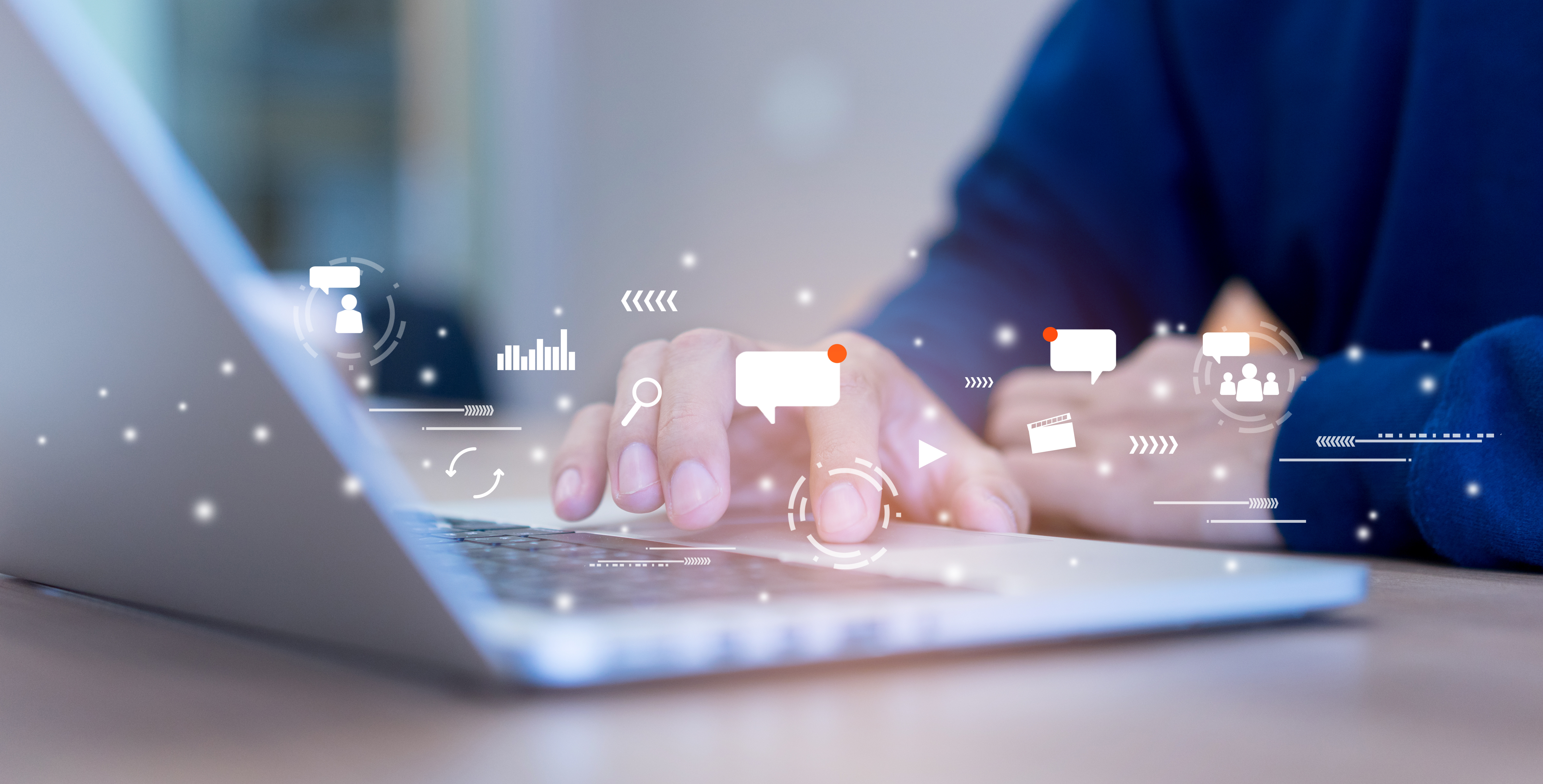 Content marketing and email newsletter creation workspace