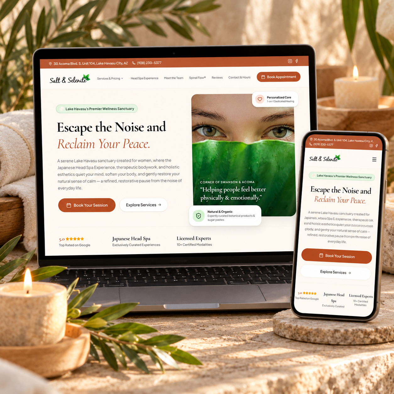 Salt & Selenite Website Design