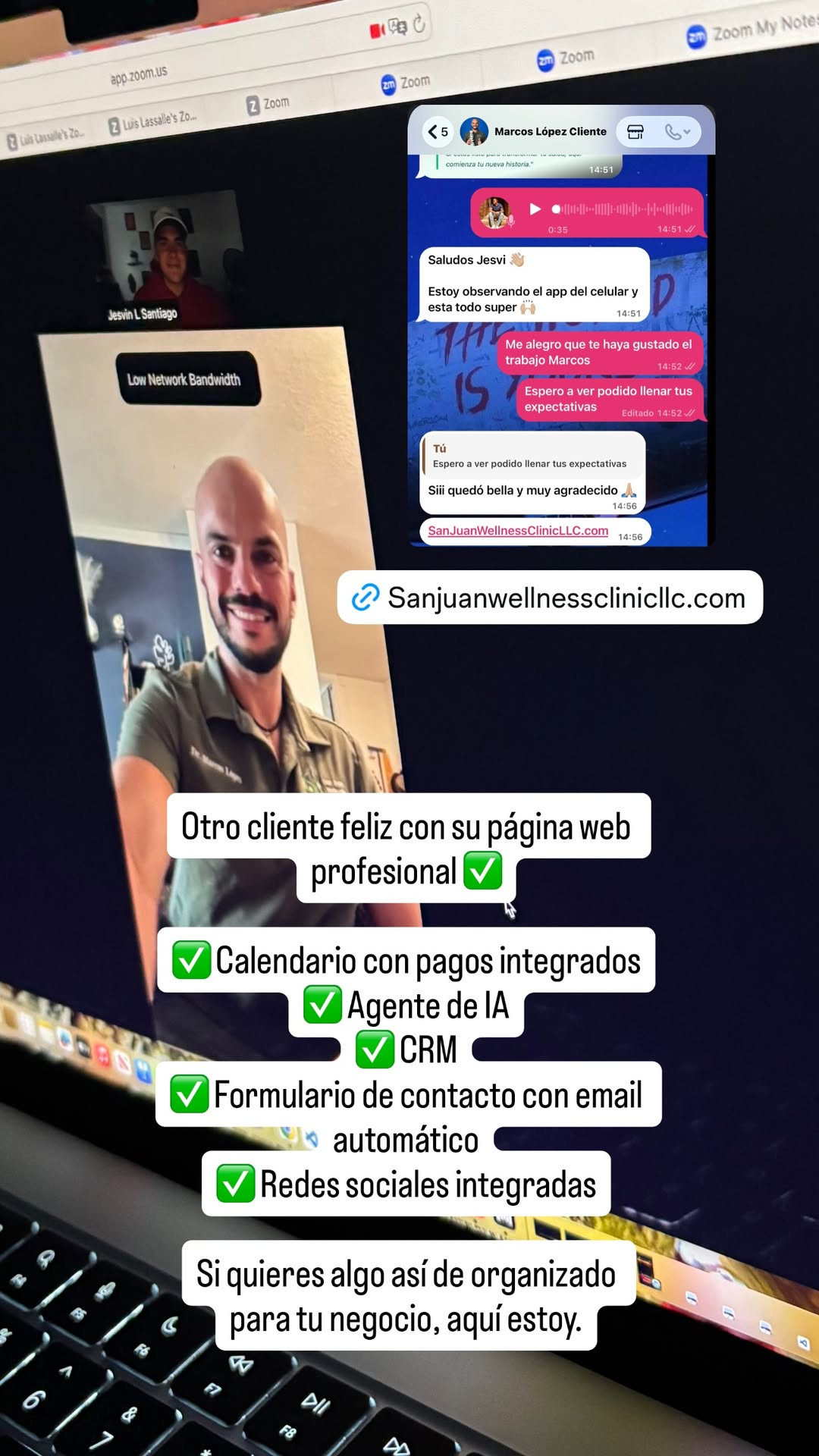 Real testimonial from Dr. Marcos López — San Juan Wellness Clinic