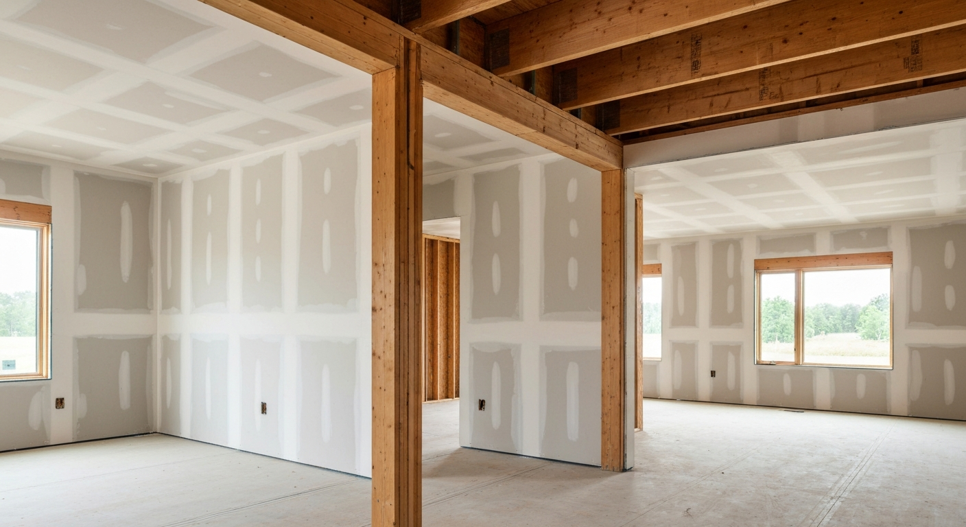 Drywall installation and framing work in a West Valley remodeling project