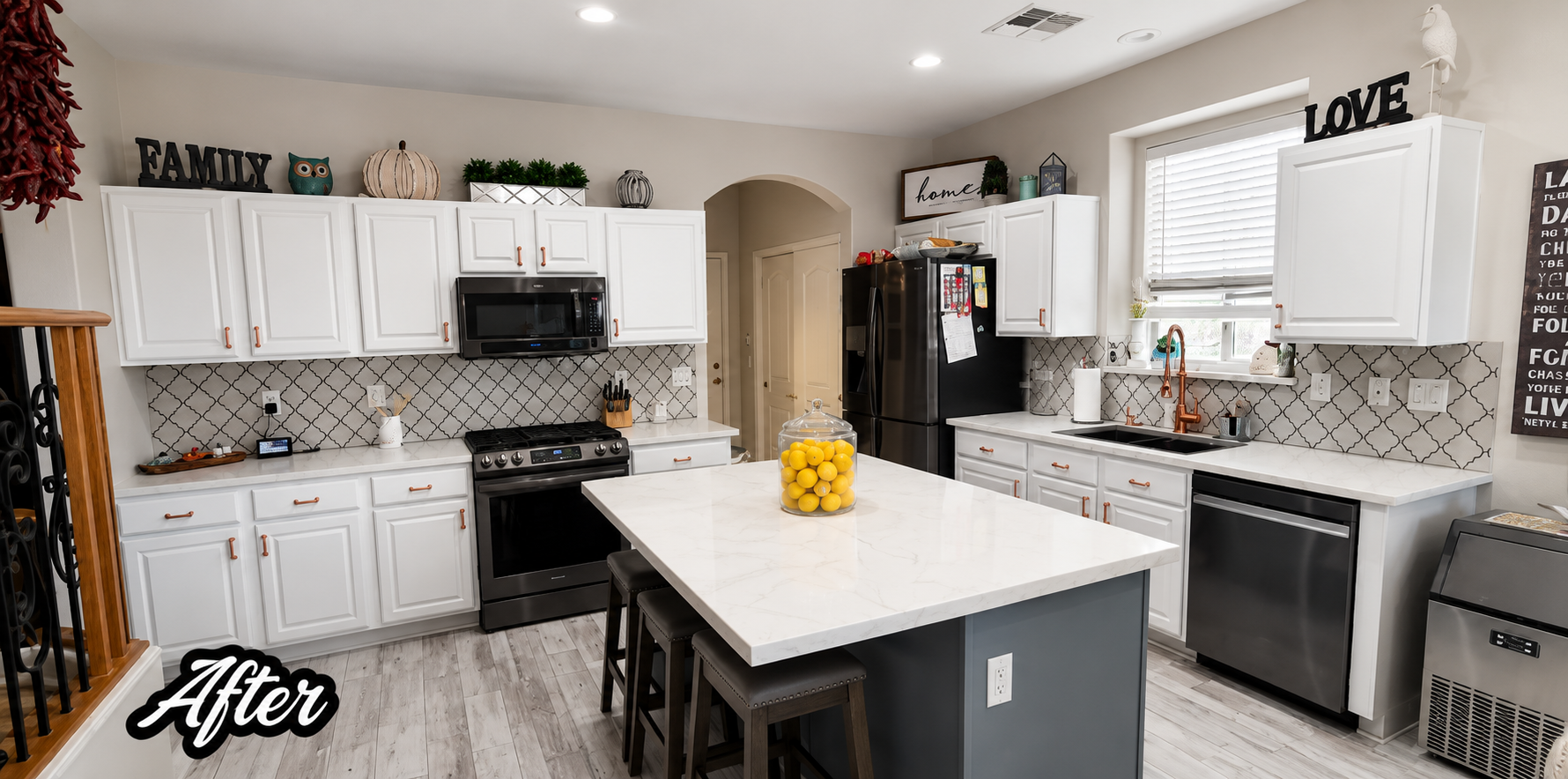 Kitchen Remodel in Goodyear, AZ Completed kitchen remodel with new cabinets and countertops in Goodyear, AZ