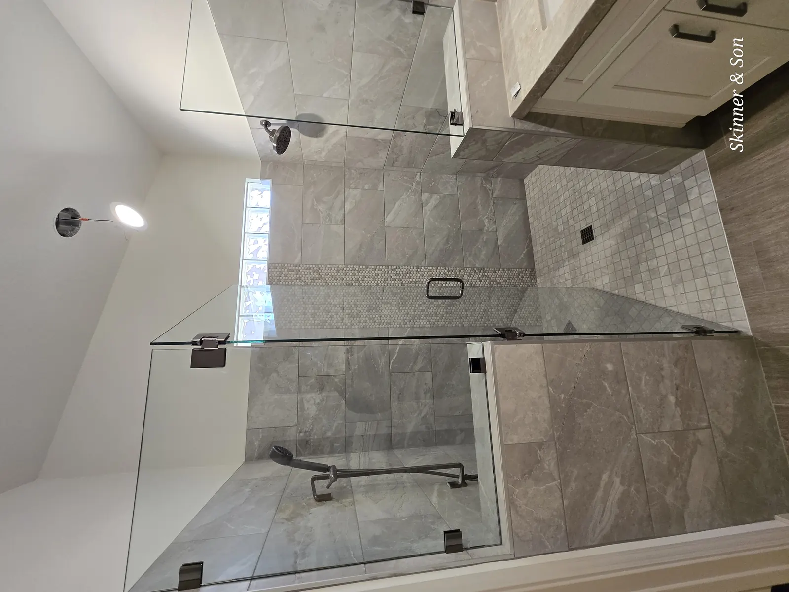 Bathroom Remodeling in Goodyear, AZ Spa-like bathroom remodel with walk-in shower and custom vanity in Buckeye, AZ