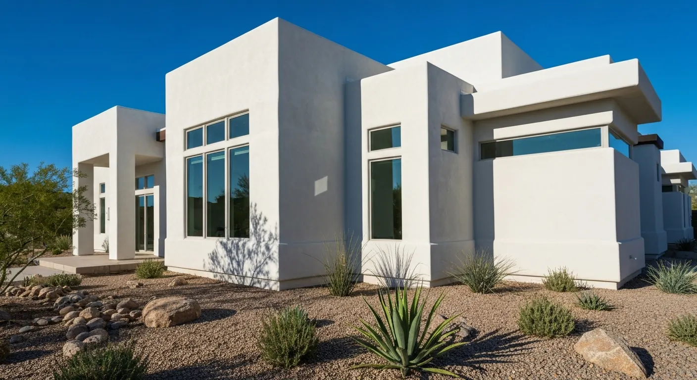 Stucco & Exterior Repairs in the West Valley Stucco repair and exterior finishing work on an Arizona home