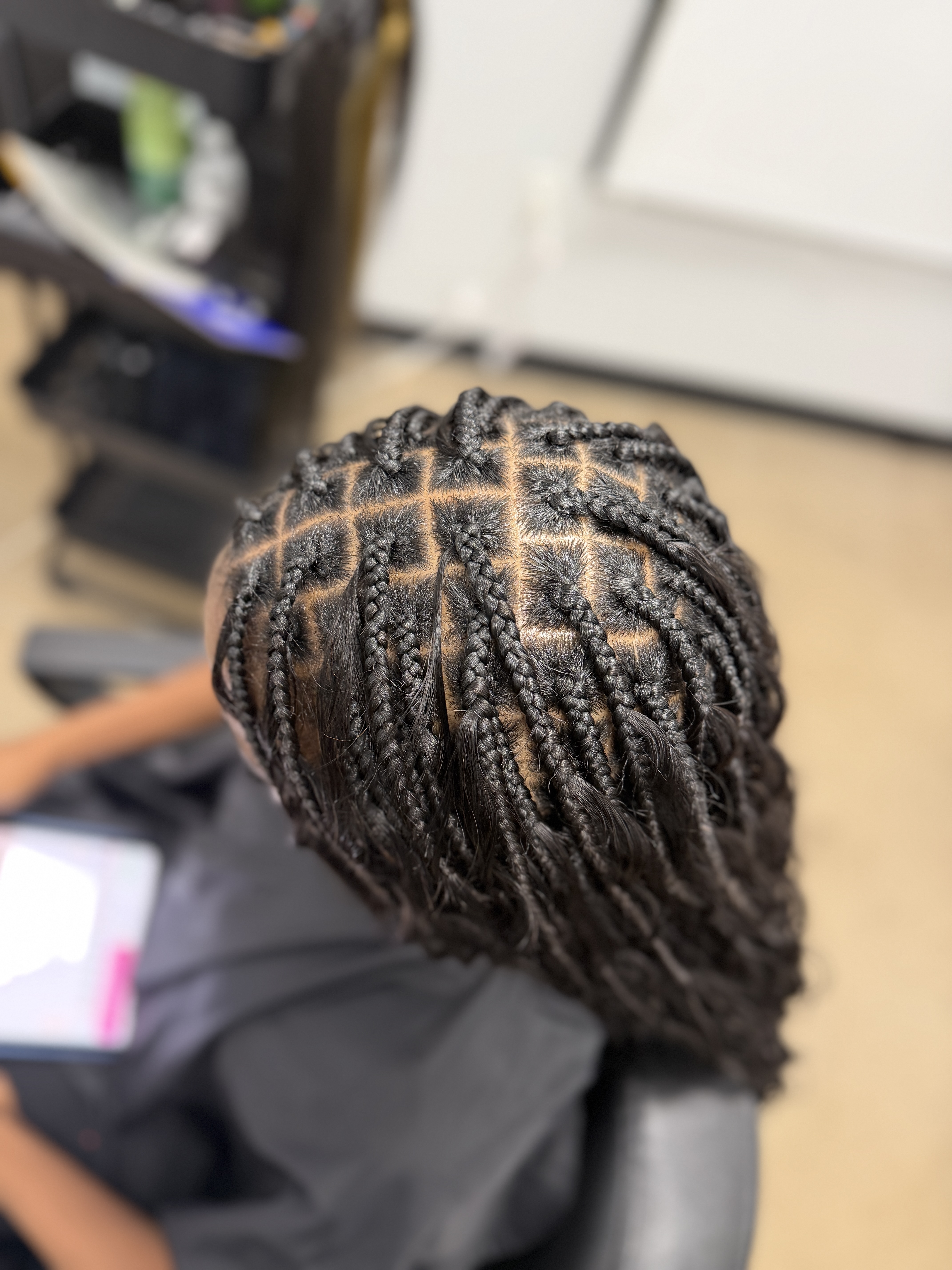 Boho Knotless Braids Medium Long Woman Adult Honey Bel Hair Fort Worth TX