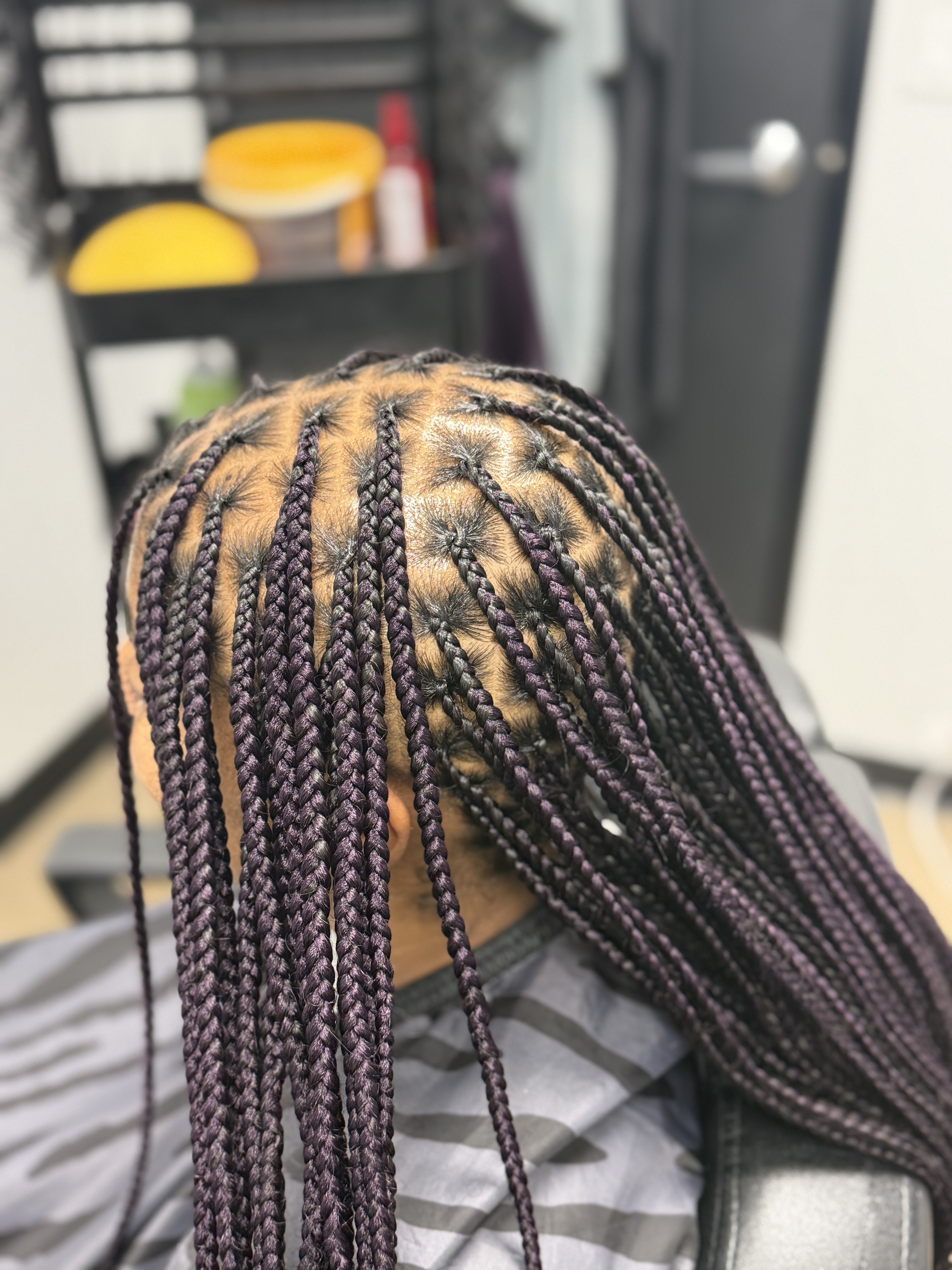 Knotless Braids Medium Long Woman Adult Honey Bel Hair Fort Worth TX