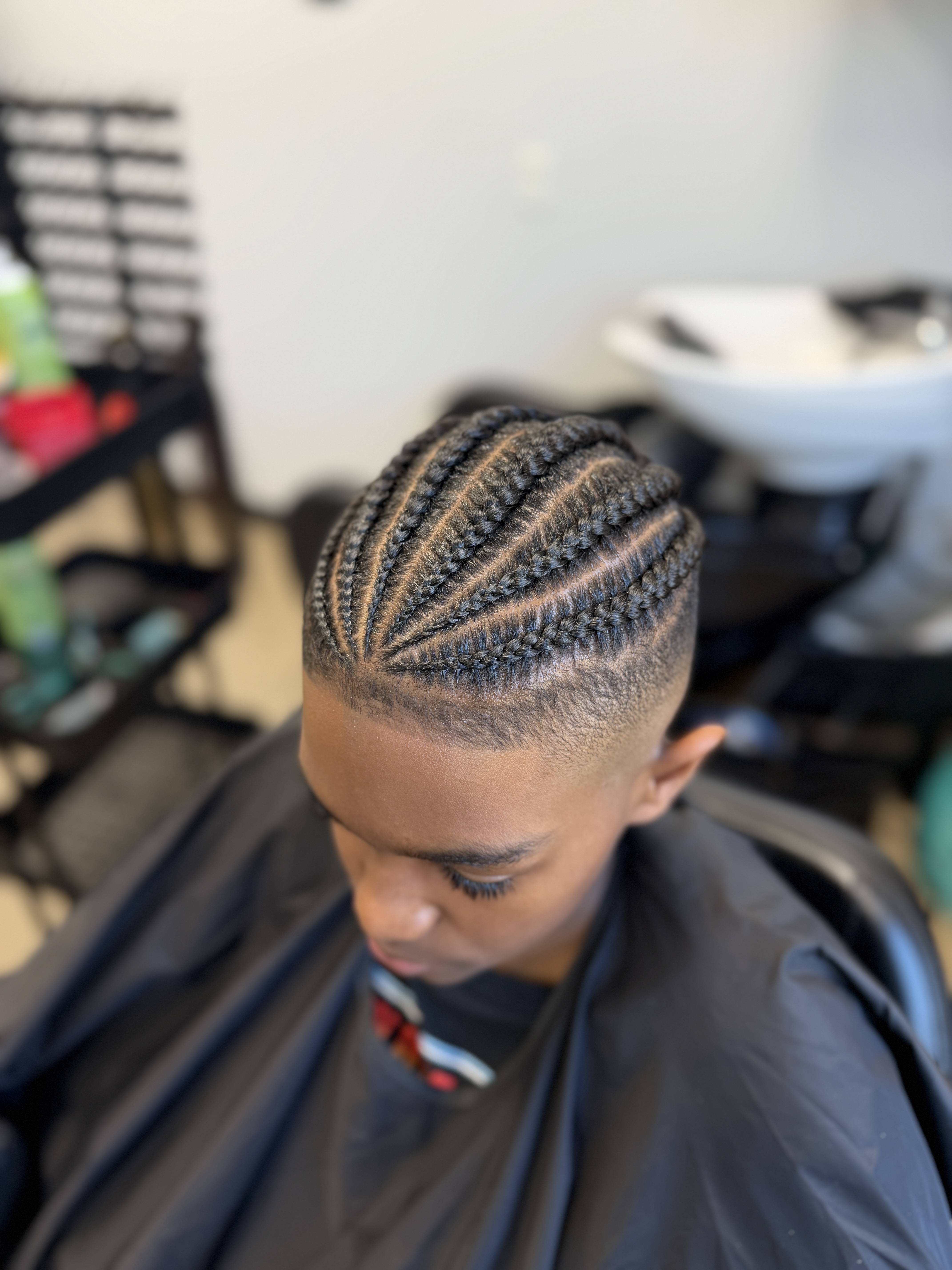 Stitch Braids Medium Short Boy Child Honey Bel Hair Fort Worth TX