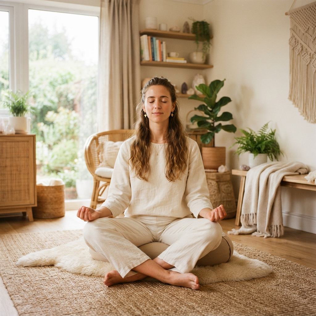 Woman meditating