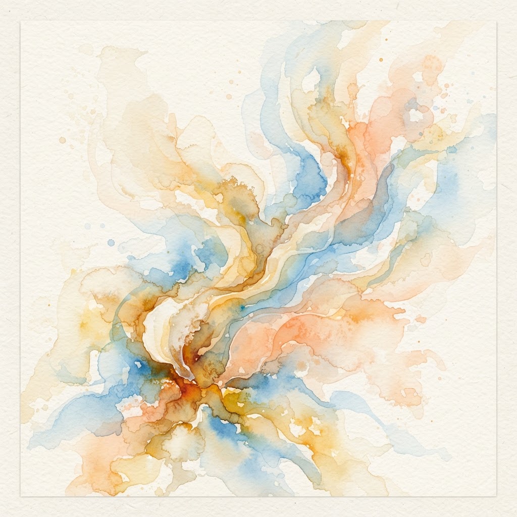 Abstract healing watercolor