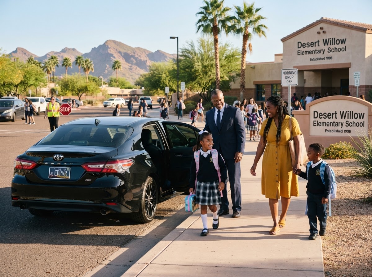 School Drop-off - Helping Hands Network Phoenix transportation service