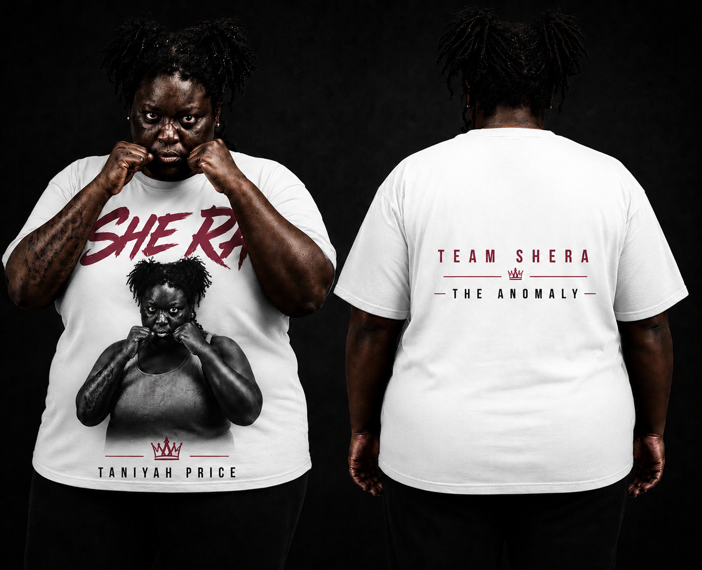 Team SheRa Classic White / Burgundy t-shirt design