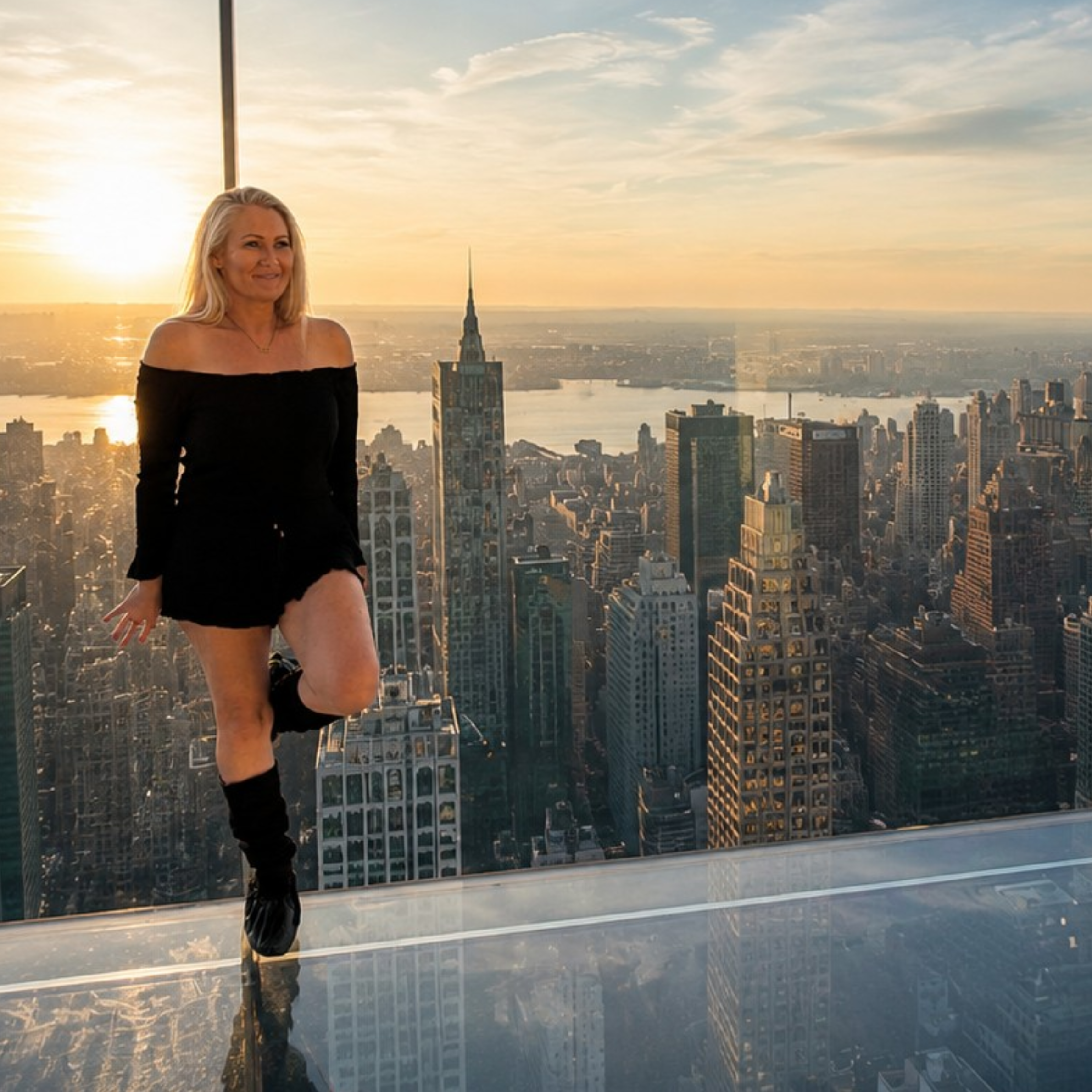 Lee Campbell, #1 Amazon Bestselling Author and creator of Lifetime Dreams, overlooking the New York City skyline