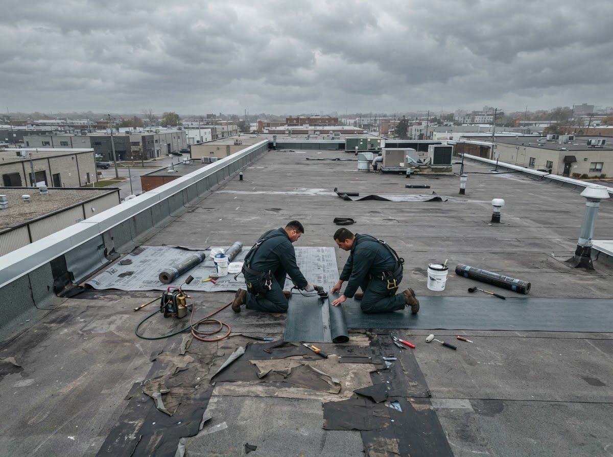 Commercial Storm Restoration by Chalk Line Roofing