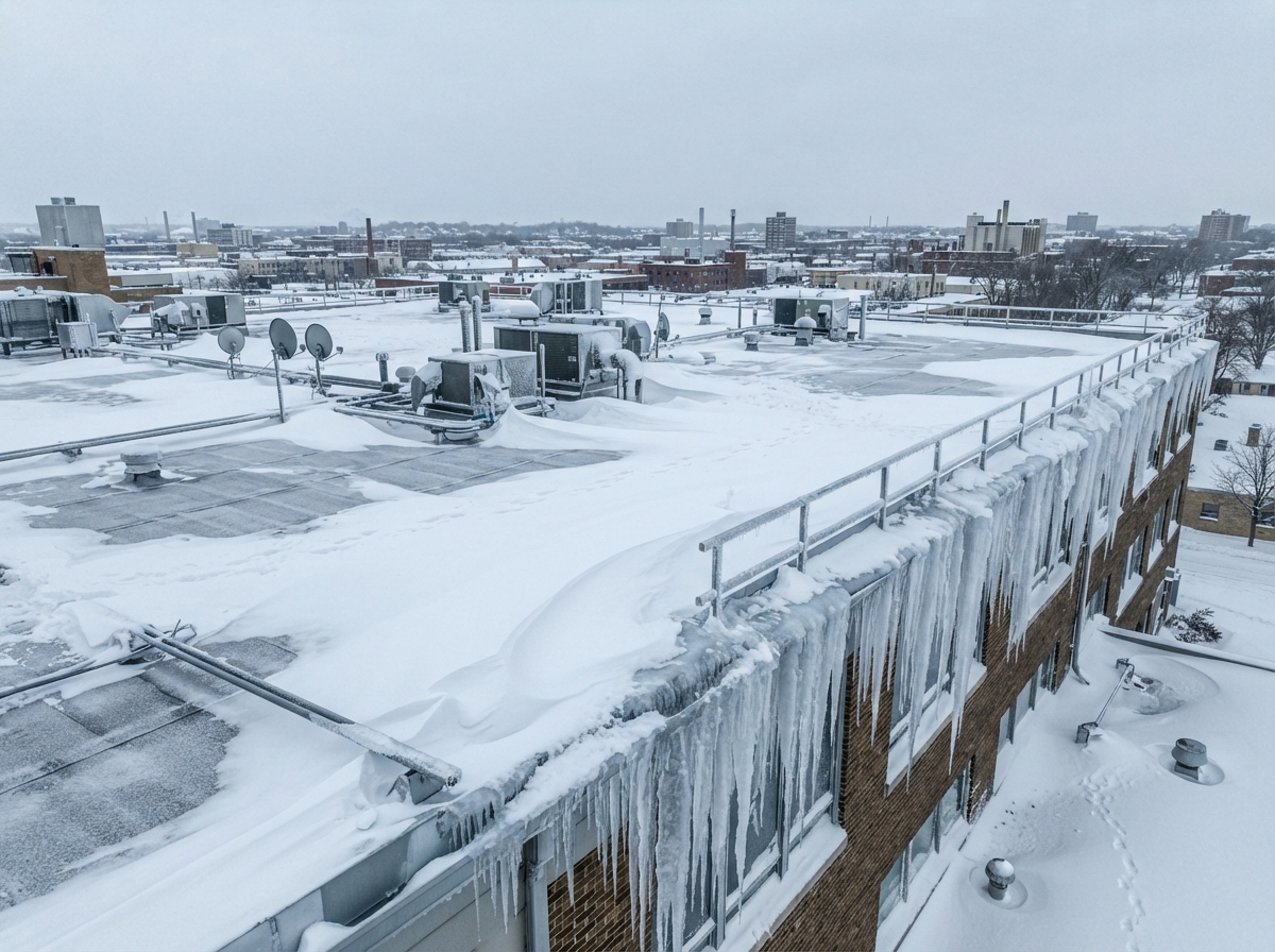 How Snow & Ice Affect Your Commercial Roof