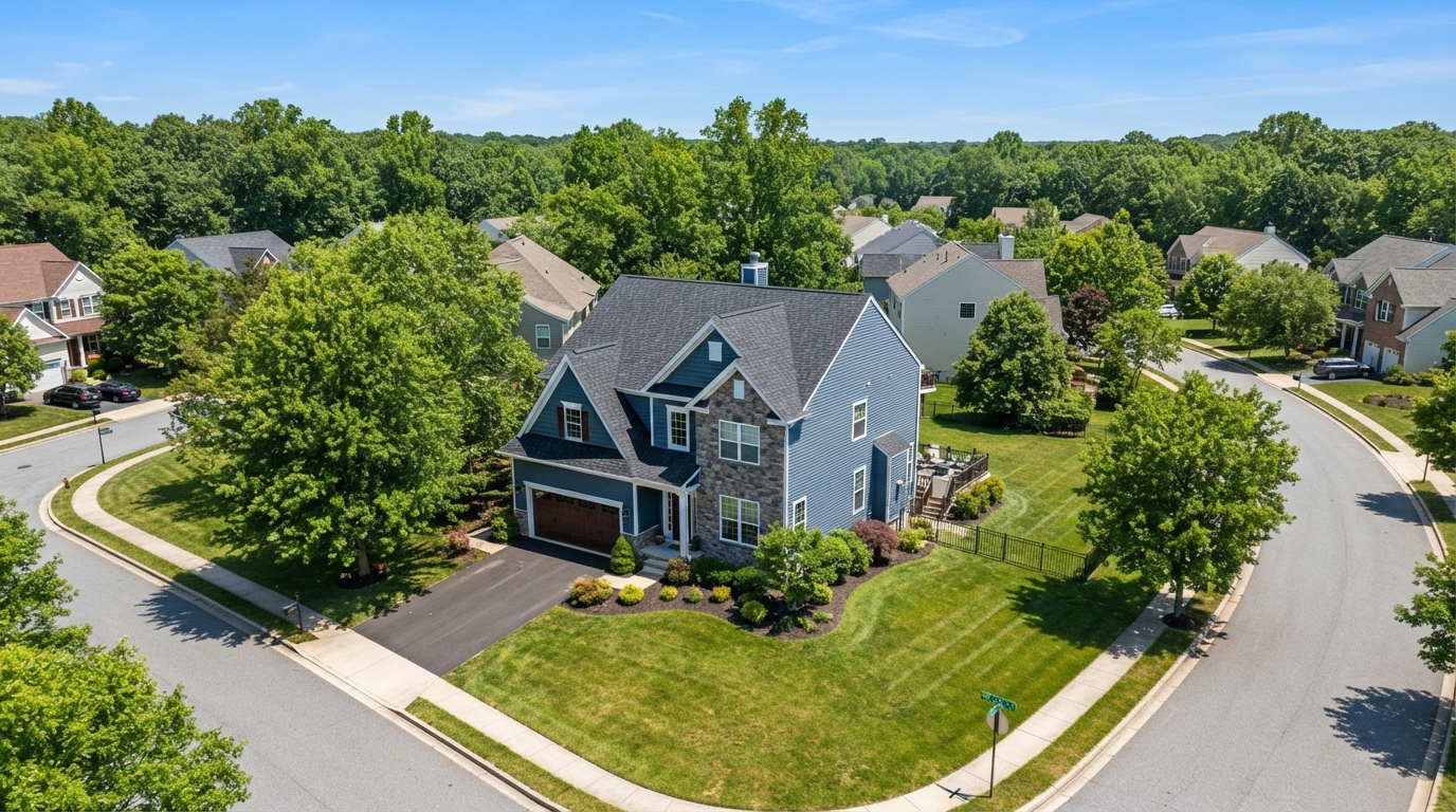 Delaware home with new roof by Lane Roofing & Exteriors