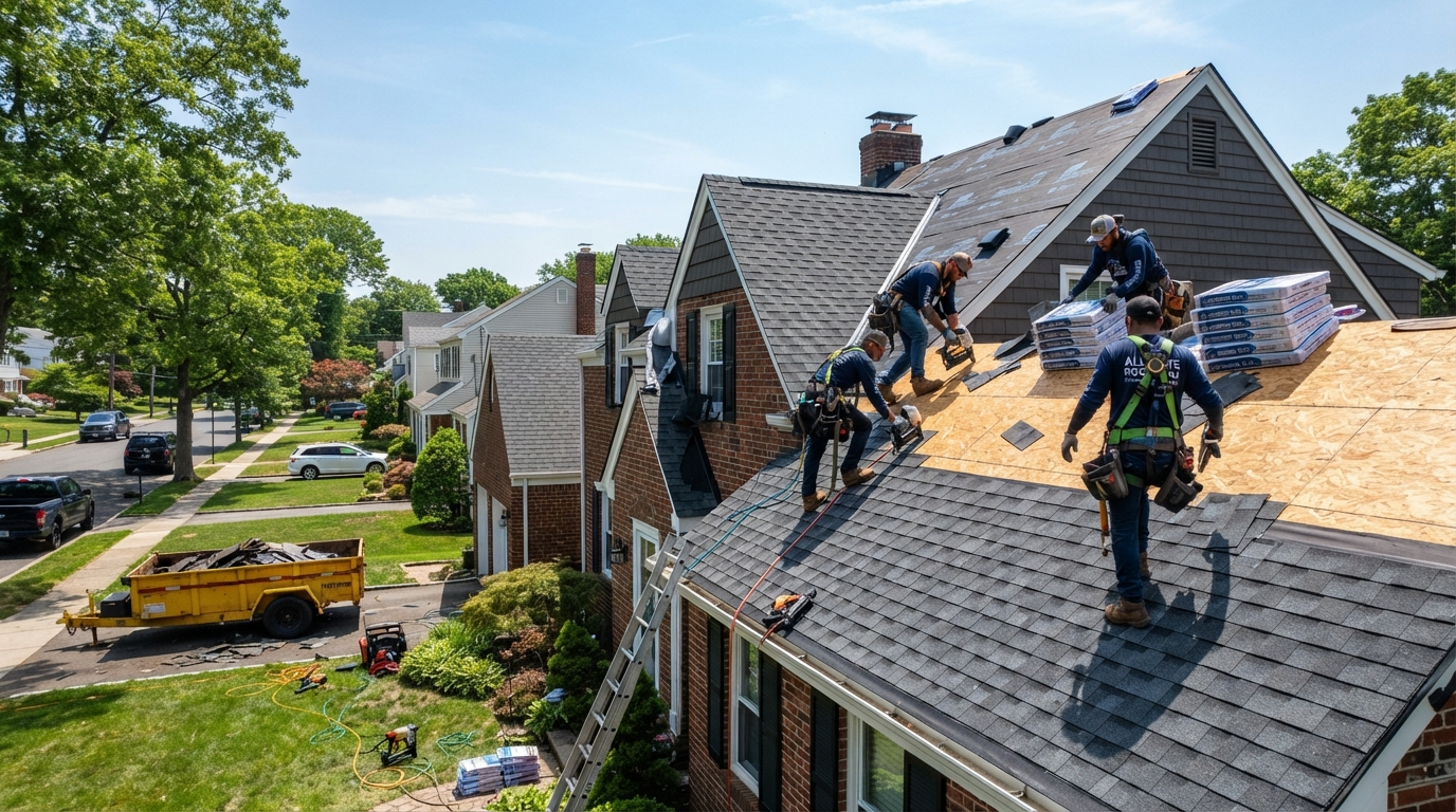 New Jersey home with new roof installation by Lane Roofing & Exteriors