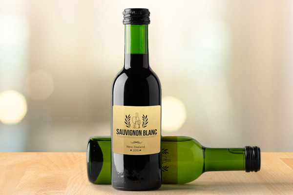 375 ml Mini Wine Bottle Labels for beverage