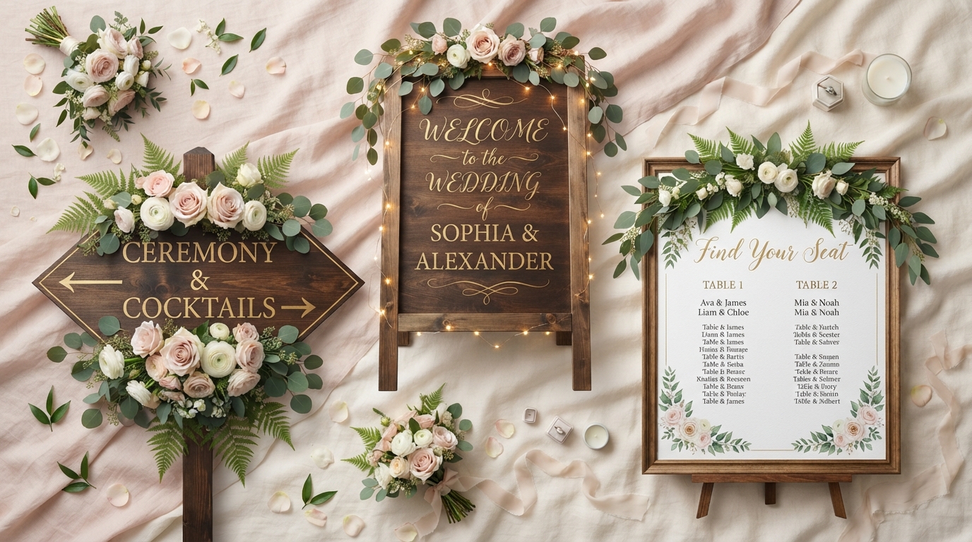 Wedding Signs: Venue Decor, Seating Charts, and Welcome Signs in Omaha