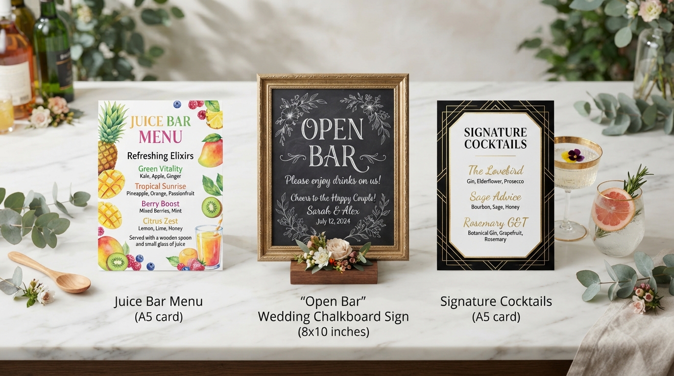 15 Custom Bar Sign Ideas for Weddings, Galas & Special Events in Omaha