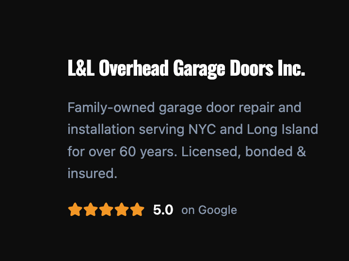 L&L Overhead Garage Doors Inc.
